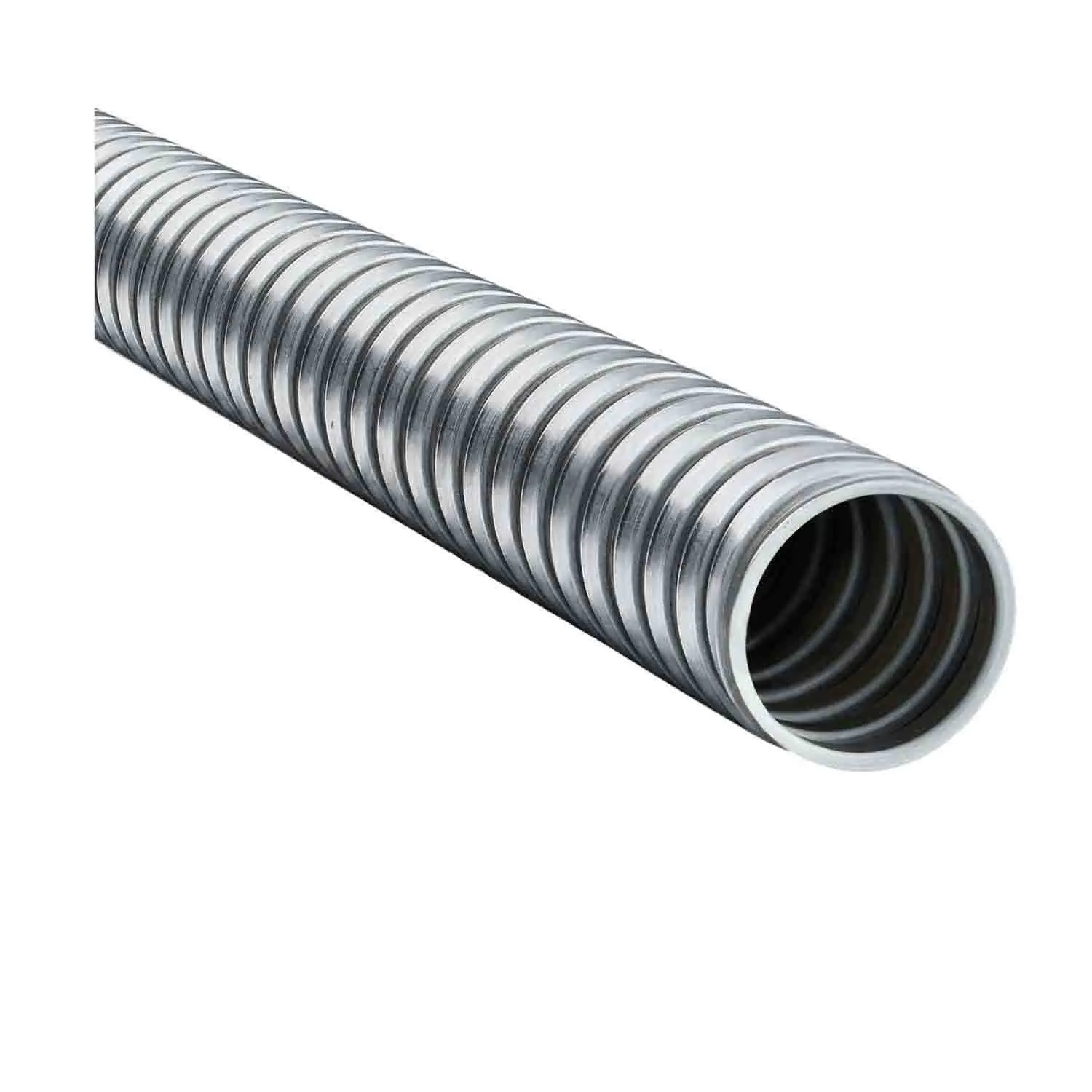 Produktfoto 1 von 11010111011 FLEXA SPR-AS Metallschutzschlauch eingehaktes Profil blank - FWP-BL 14, AD 14,0mm, ID 11,0mm eingehaktes Profil, Mindestbiegeradius bewegt 70,0mm
