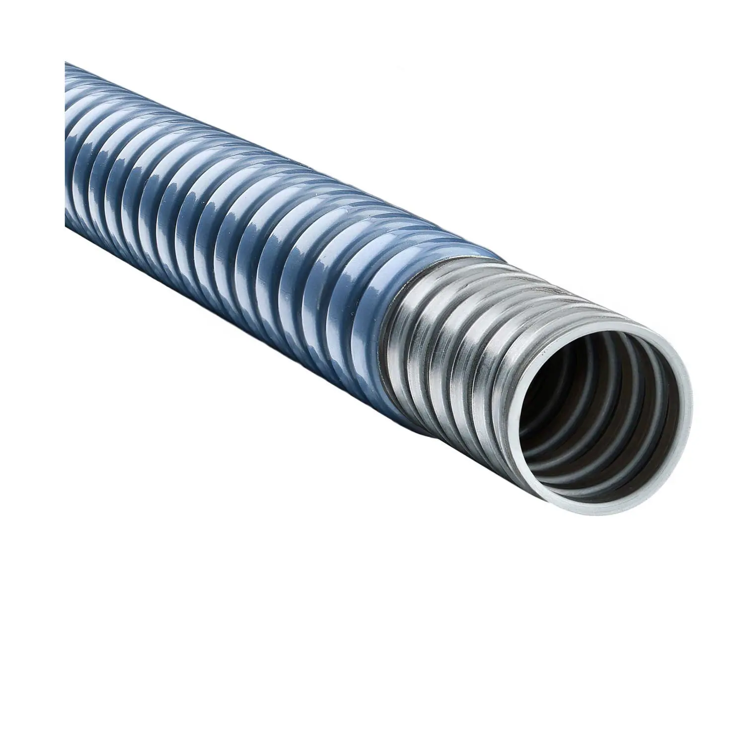 Produktfoto 1 von 12210711007 FLEXA SPR-PU Metallschutzschlauch mit PUR Mantel - FWP-PUR 10, AD 10,0mm, ID 7,0mm eingehaktes Profil, Mindestbiegeradius bewegt 65,0mm