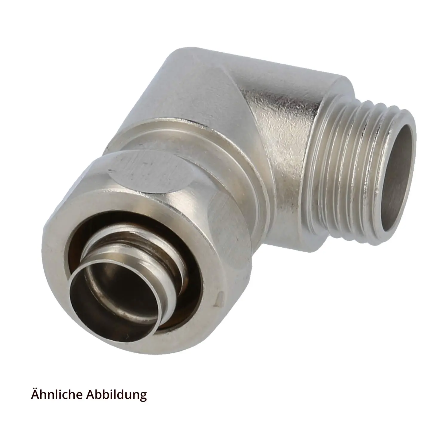Produktfoto 1 von 15011527016 FLEXA USW-M Metallverschraubung 90 Grad Winkel Gewinde M16x1,5 für Schlauch-Außendurchmesser 14,0mm für Schlauch-Innendurchmesser 11,0mm