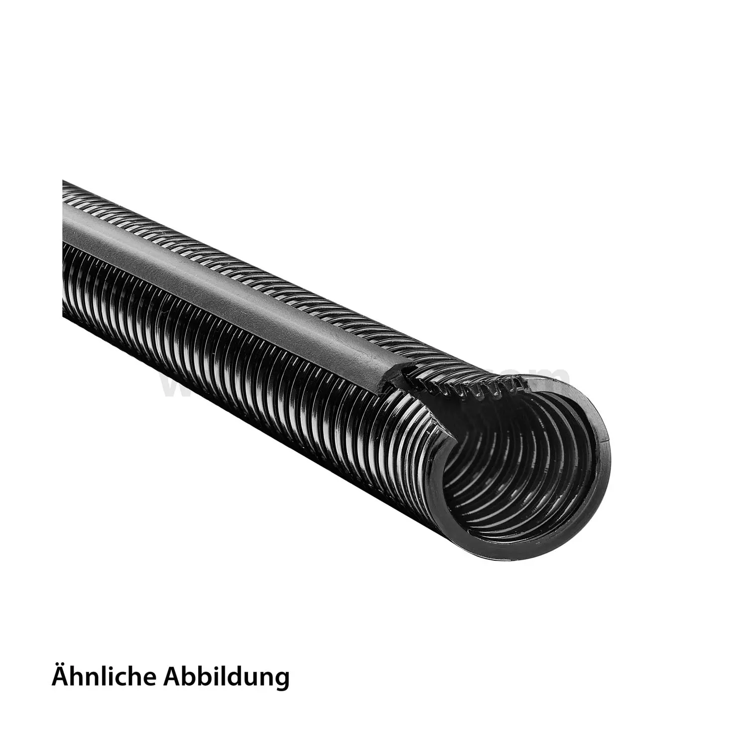Produktfoto 1 von FLEXAzip Wellschlauch / Wellrohr mit Verschlussprofil PA6 geschlitzt - FZIP-M 28, AD 28,5mm, ID 23,0mm schmales Profil, Mindestbiegeradius bewegt 140,0mm