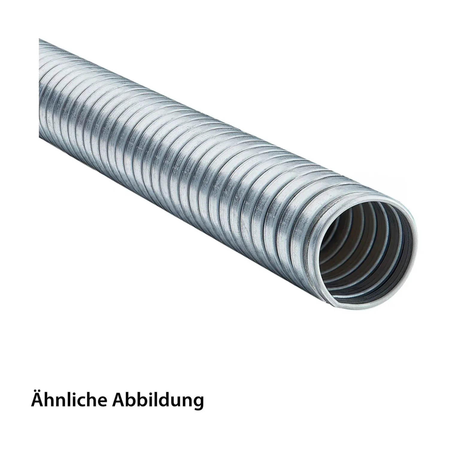 Produktfoto 1 von 11080101018 FLEXA FLEXAgraff-AS Metallschutzschlauch doppelt gefalztes Profil blank - AD 21,0mm, ID 18,0mm doppelt gefalztes Profil, Mindestbiegeradius bewegt 175,0mm