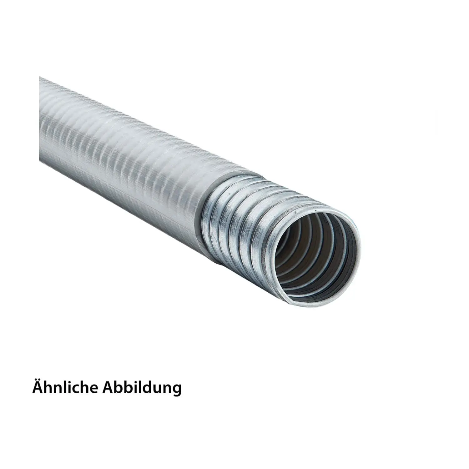 Produktfoto 1 von 12140801022 FLEXA FLEXAgraff-SI-ASF Metallschutzschlauch doppelt gefalztes mit SI-Mantel AD 27,0mm, ID 21,0mm doppelt gefalztes Profil, Mindestbiegeradius bewegt 225,0mm