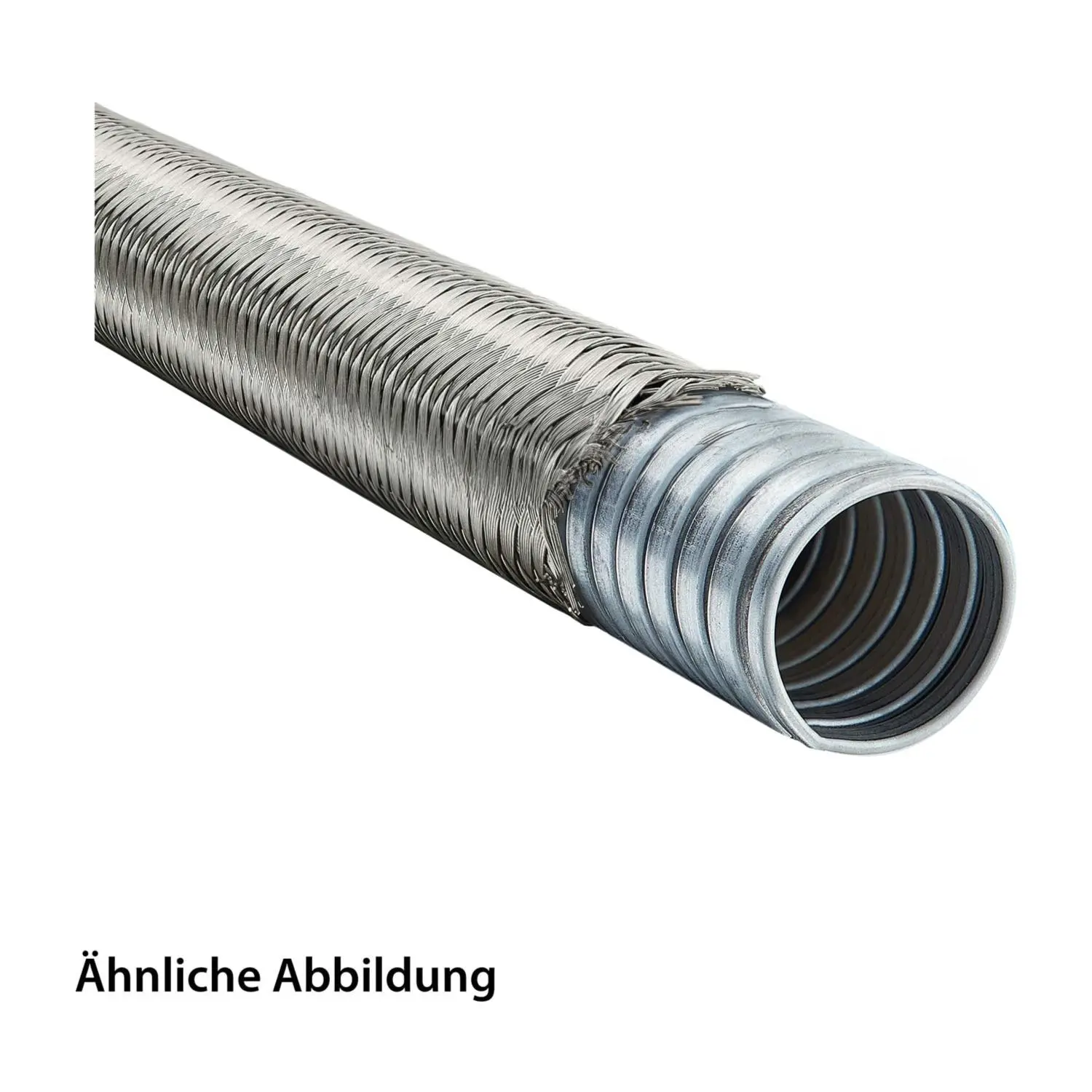Produktfoto 1 von 14110701011 FLEXA FLEXAgraff-CU-AS Metallschutzschlauch doppelt gefalztes mit CU-Geflecht AD 14,0mm, ID 11,0mm doppelt gefalztes Profil, Mindestbiegeradius bewegt 125,0mm