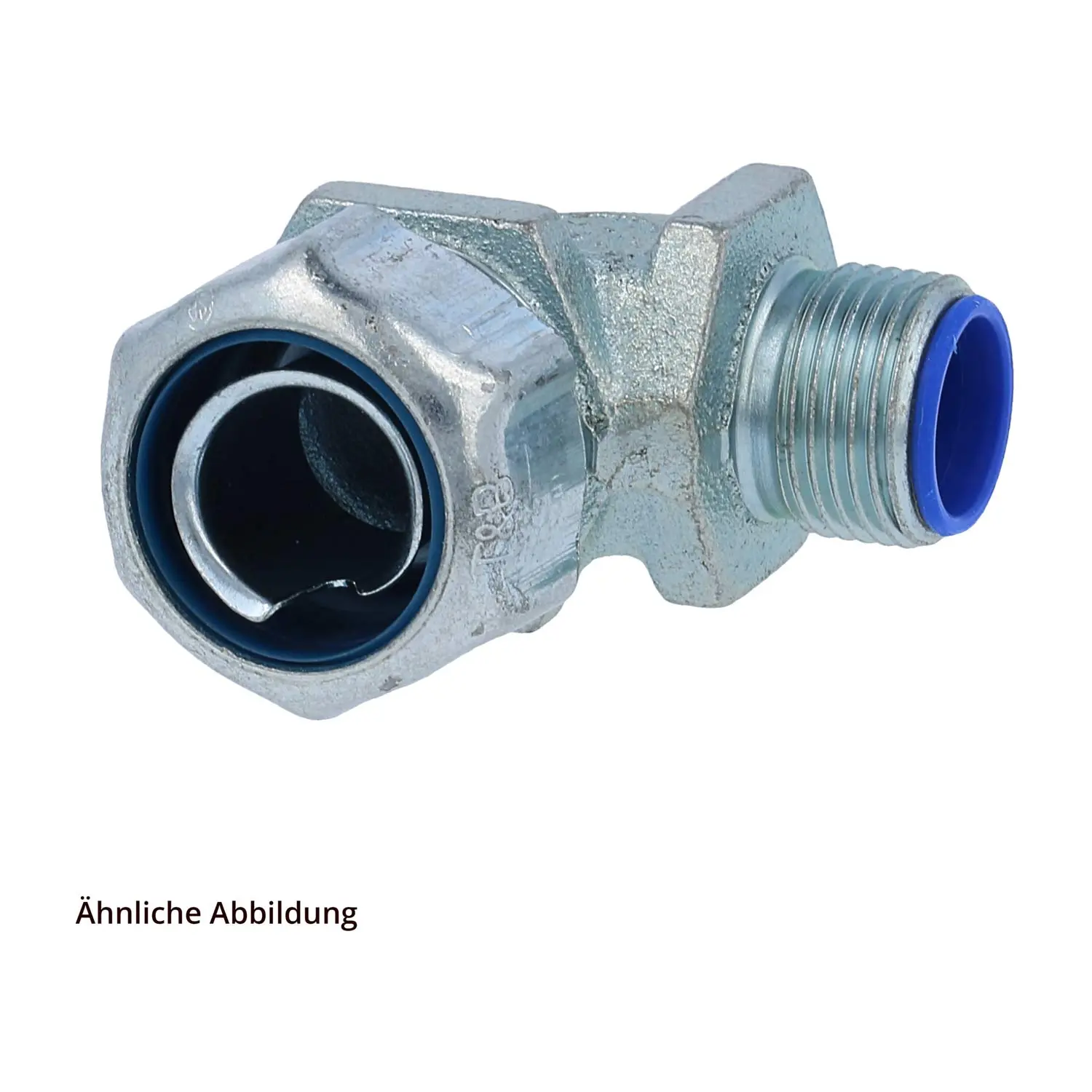 Produktfoto 1 von 10612000021 FLEXA FMVW90 Metallverschraubung 90 Grad Winkel Gewinde PG21 für Schlauch-Außendurchmesser 26,5mm - 3/4 Zoll für Schlauch-Innendurchmesser 21,0mm