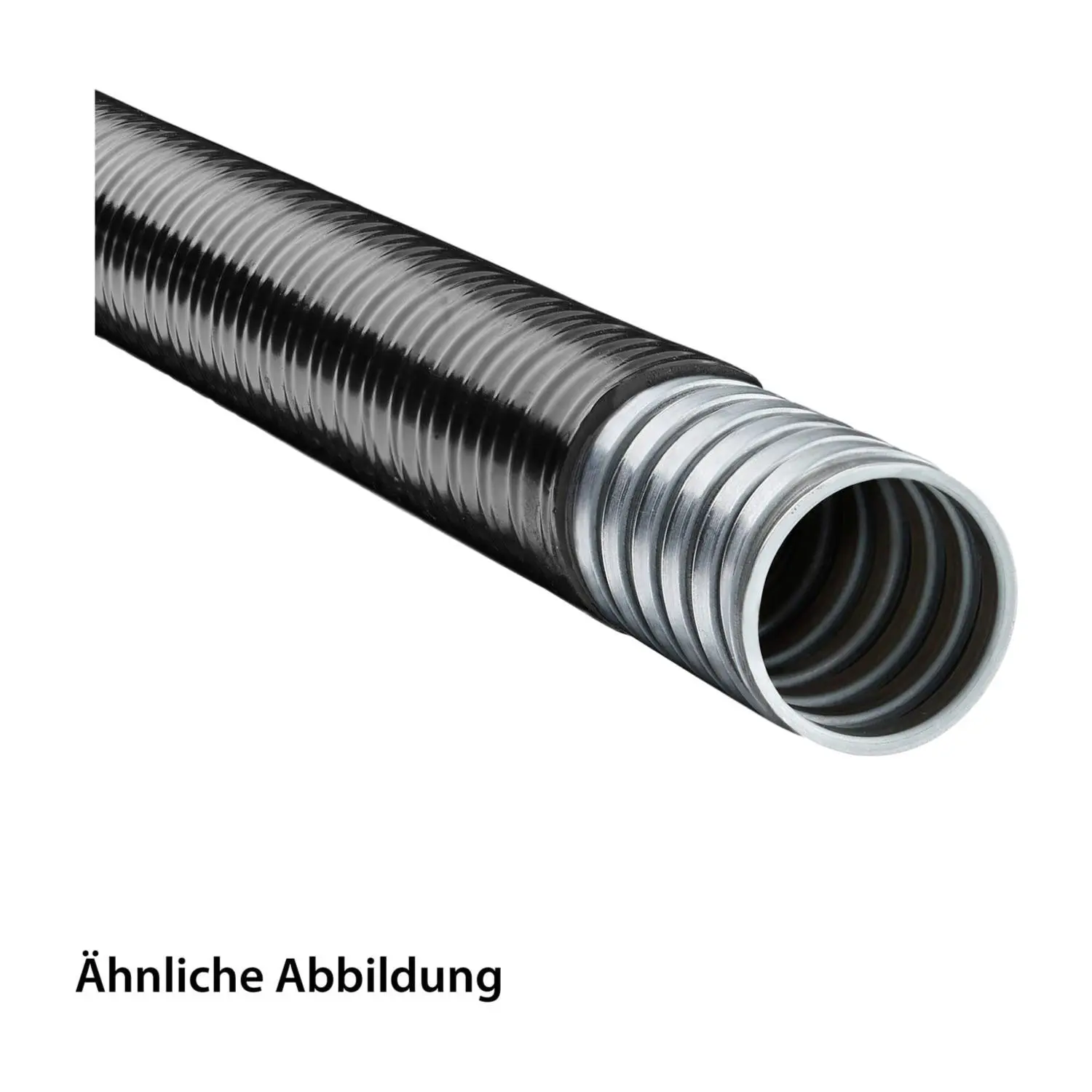 Produktfoto 1 von 12060112021 FLEXA LIQUID TIGHT-UL-CSA Metallschutzschlauch mit Erdleiter und PVC-Mantel AD 26,5mm, ID 21,0mm eingehaktes Profil, Mindestbiegeradius bewegt 450,0mm
