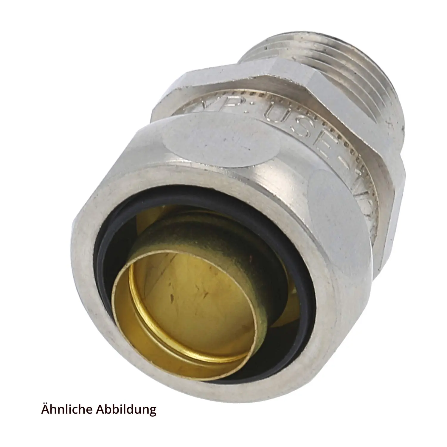 Produktfoto 1 von 15010045050 FLEXA Metallverschraubung gerade Gewinde M50x1,5 für Schlauch-Außendurchmesser 60,0mm - 2 Zoll für Schlauch-Innendurchmesser 51,5mm