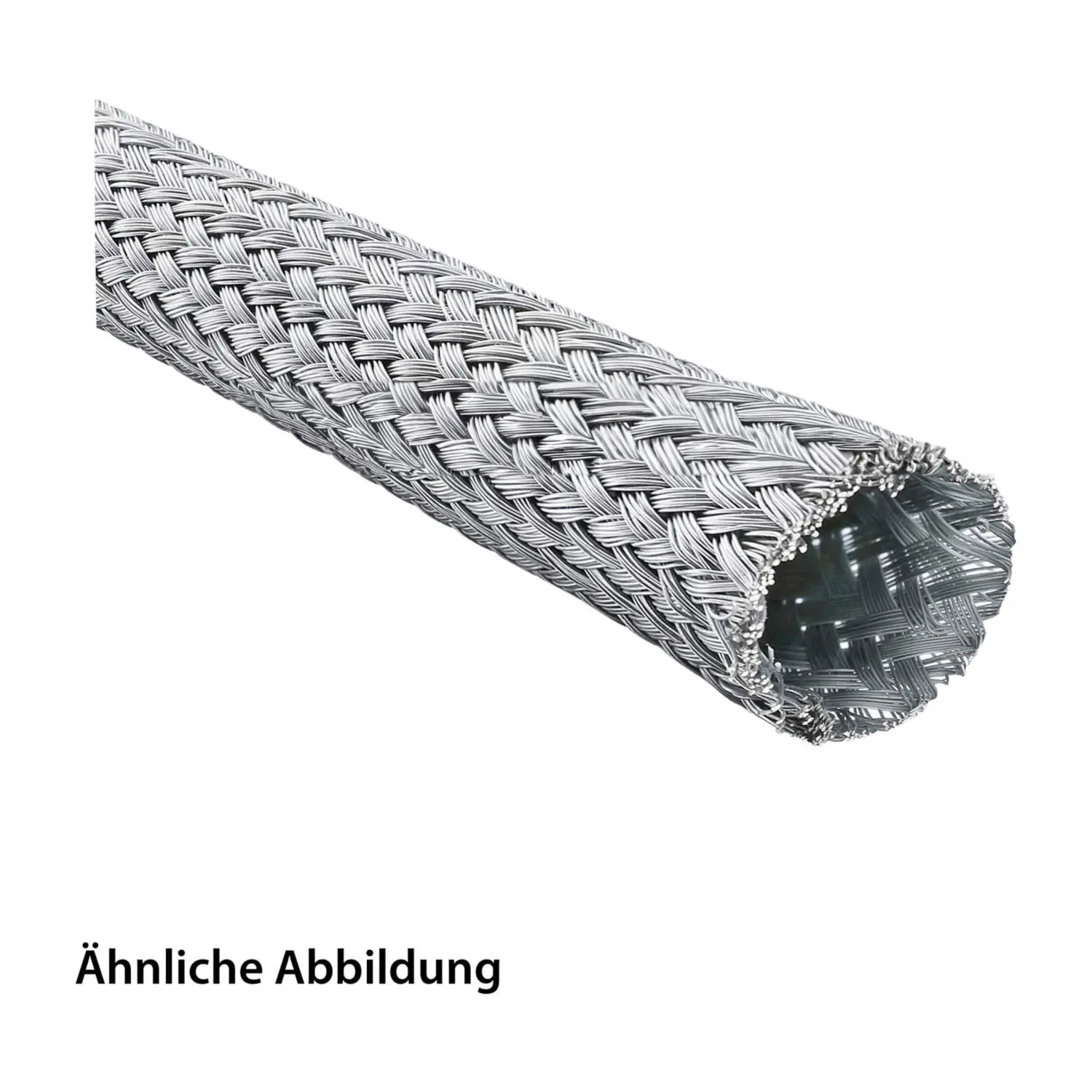 Produktfoto 1 von 14050101008 FLEXA HG-EDU Hohlgeflechtschlauch verzinkter Stahldraht - Einsatzbereich 5,0mm - 12,0mm Temperaturbereich -50°C bis 250°C