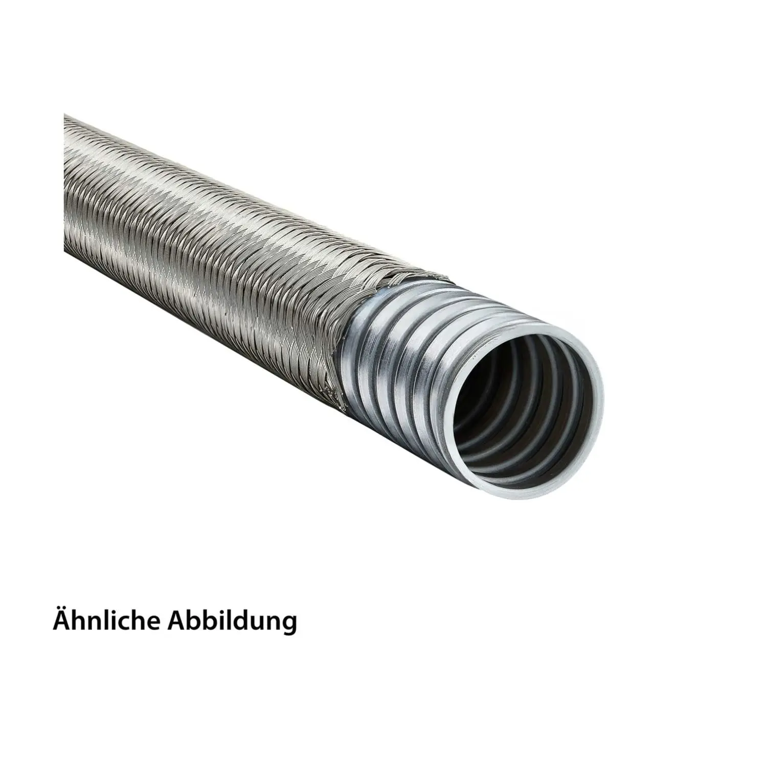 Produktfoto 1 von 14016701038 FLEXA SPR-CU-AS Metallschutzschlauch mit CU-Umflechtung AD 45,0mm, ID 38,0mm eingehaktes Profil, Mindestbiegeradius bewegt 200,0mm
