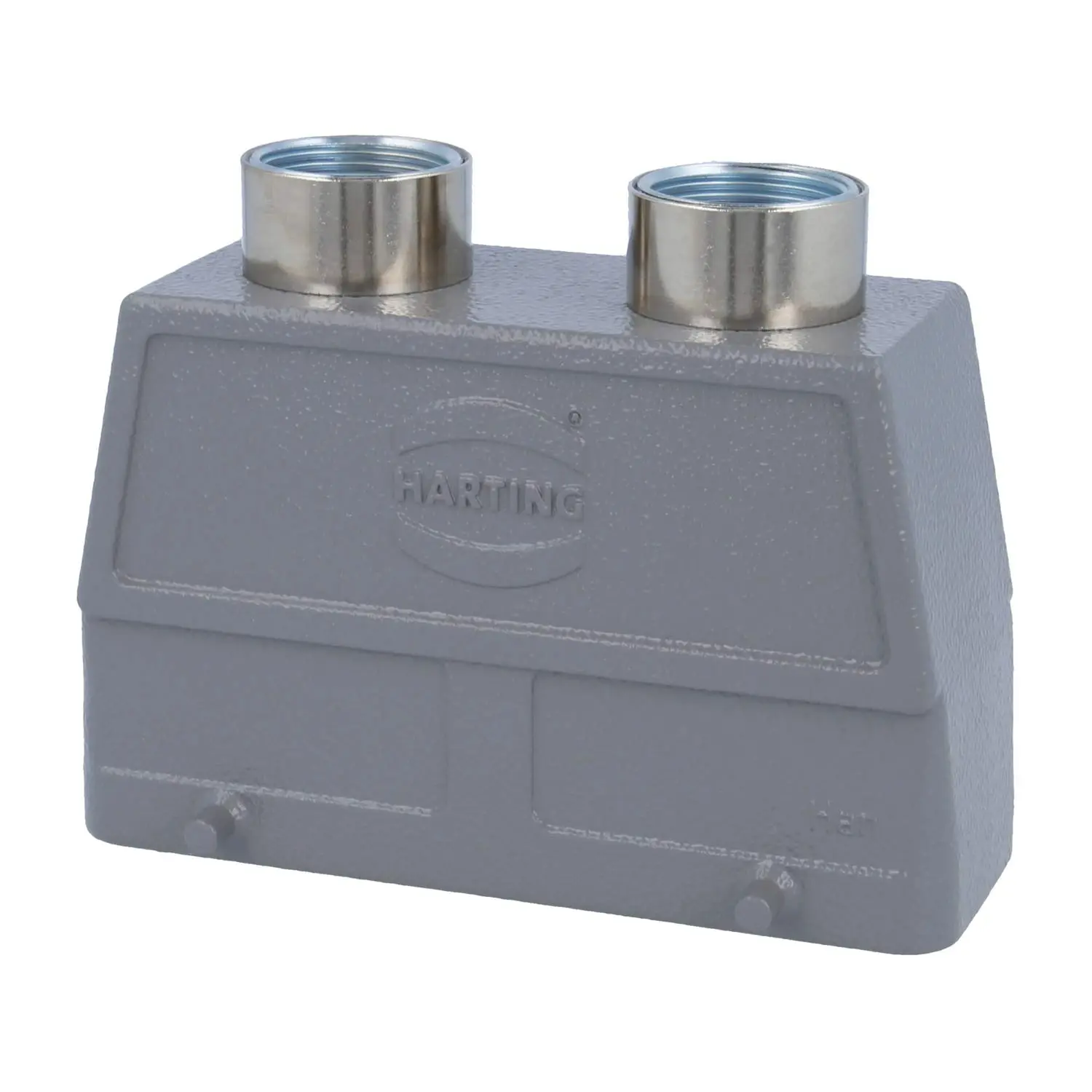 Produktfoto 1 von 05300240495-2 HARTING Han 24B Tüllengehäuse hoch, 2xM25 gerader Kabelabgang, für 2 Bügel (am Unterteil) Verschraubung M25 Klemmbereich 9,0mm - 17,0mm