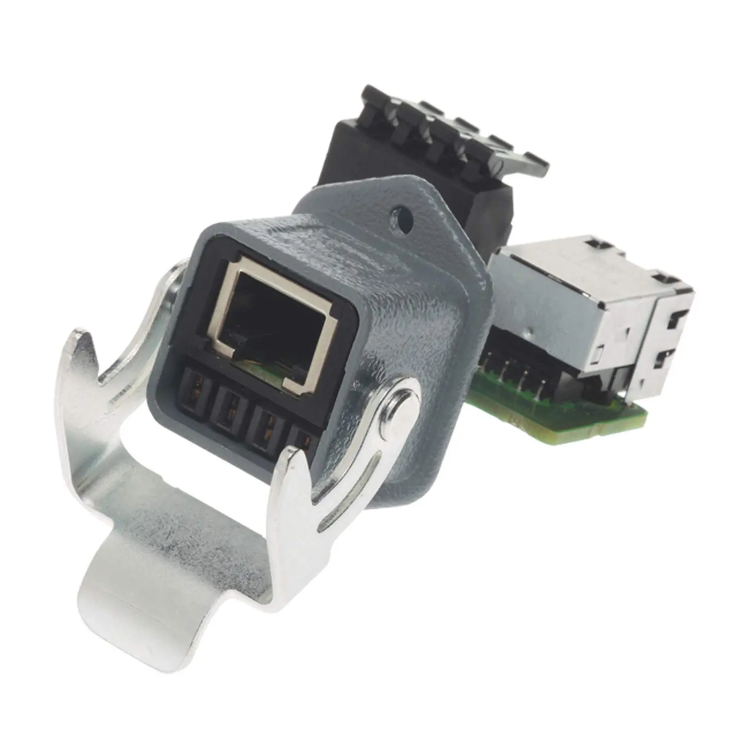 Produktfoto 1 von 10120051002 HARTING HAN RJ45 IP67 Hybrid Set Buchse Wanddurchführungsset Metall Käfigzugfederanschluss