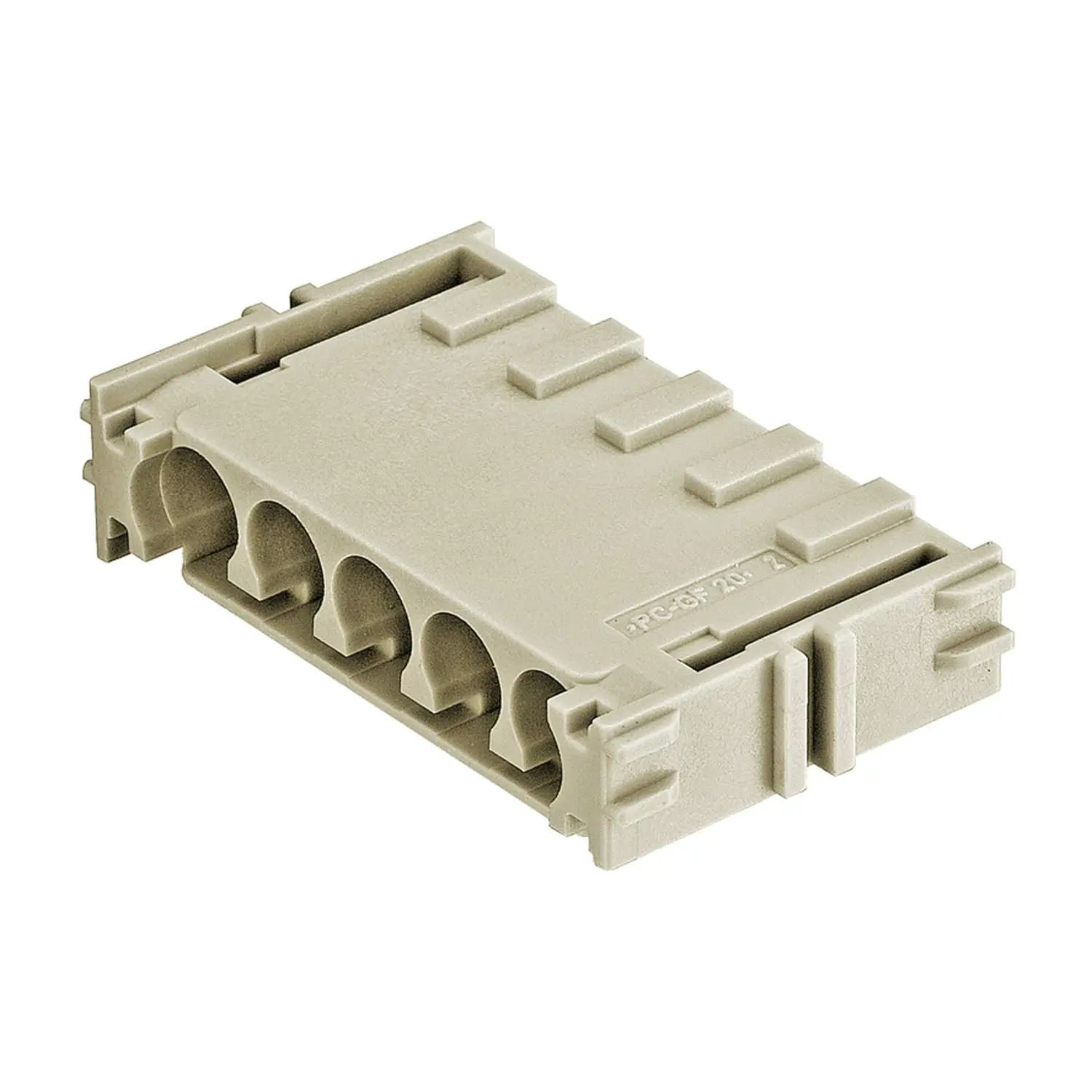 Produktfoto 1 von 11051053001 HARTING Han-Yellock Modul Stifteinsatz (M) Crimpanschluss, 5-polig 500V, 20A
