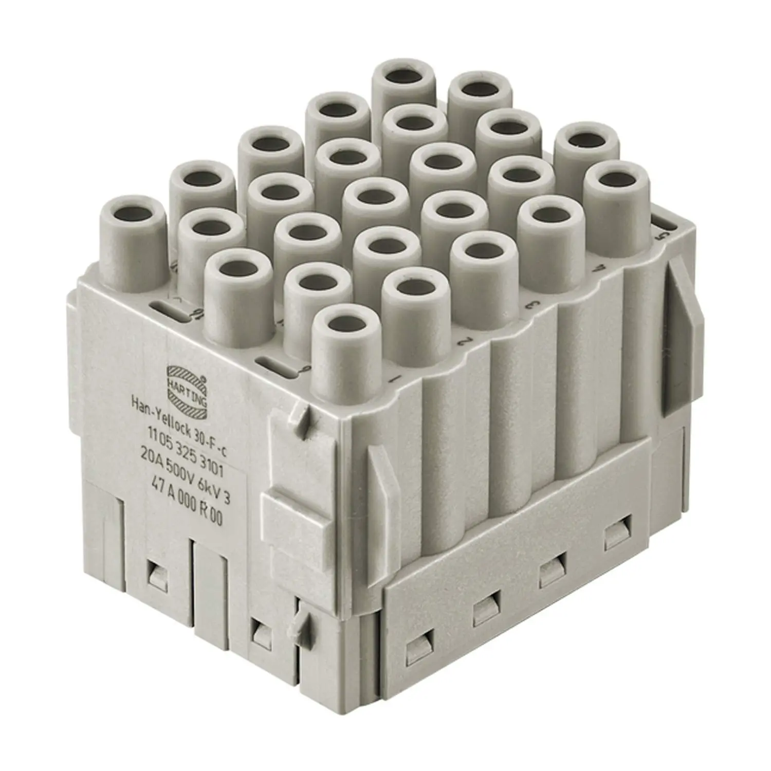 Produktfoto 1 von 11053253101 HARTING Yellock Monoblock Gr. 30 Buchseneinsatz (F) Crimpanschluss, 25-polig 500V, 16A