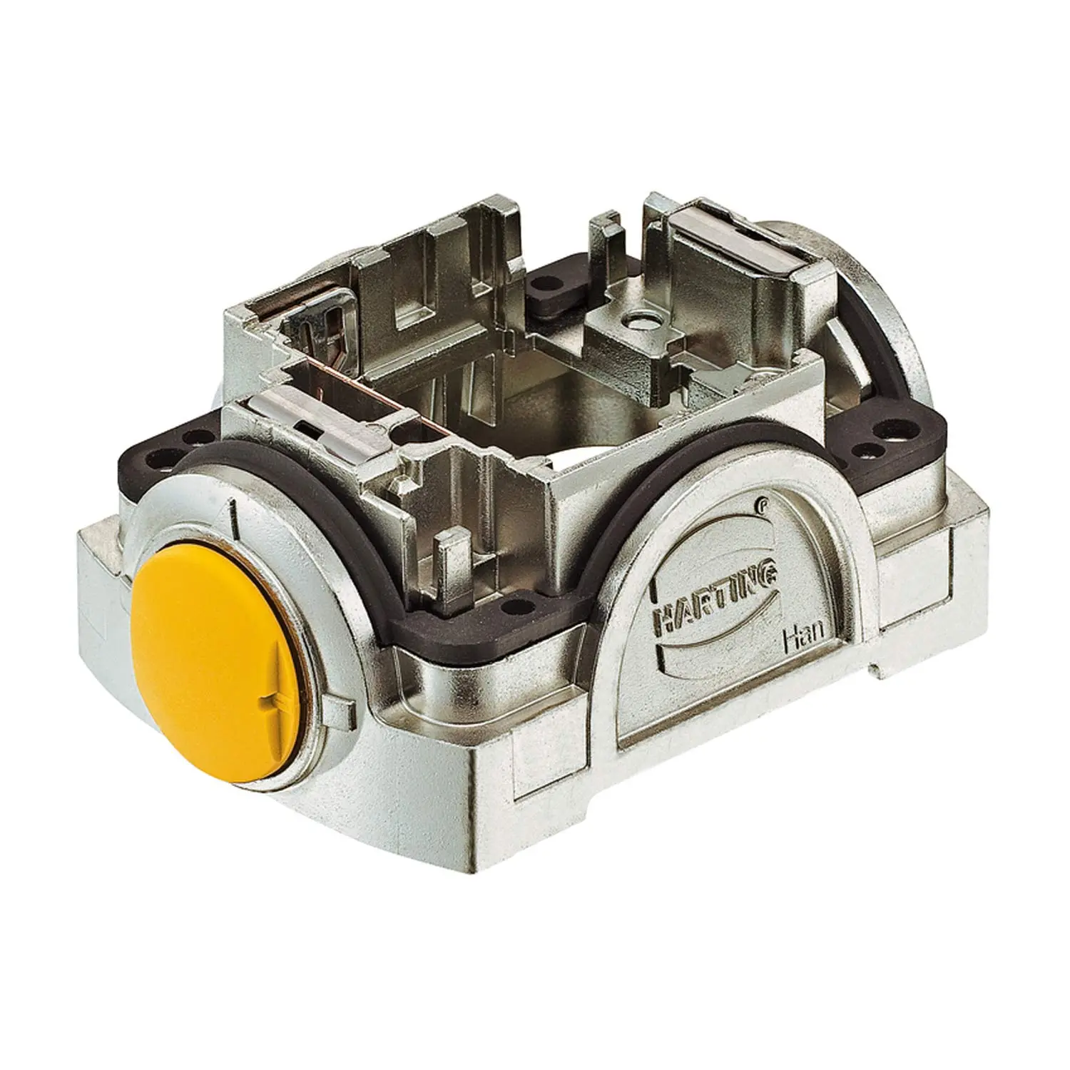 11123000100 Harting Han-Yellock 30 Trägergehäuse Druckknopf glatt Druckknopfverriegelung
