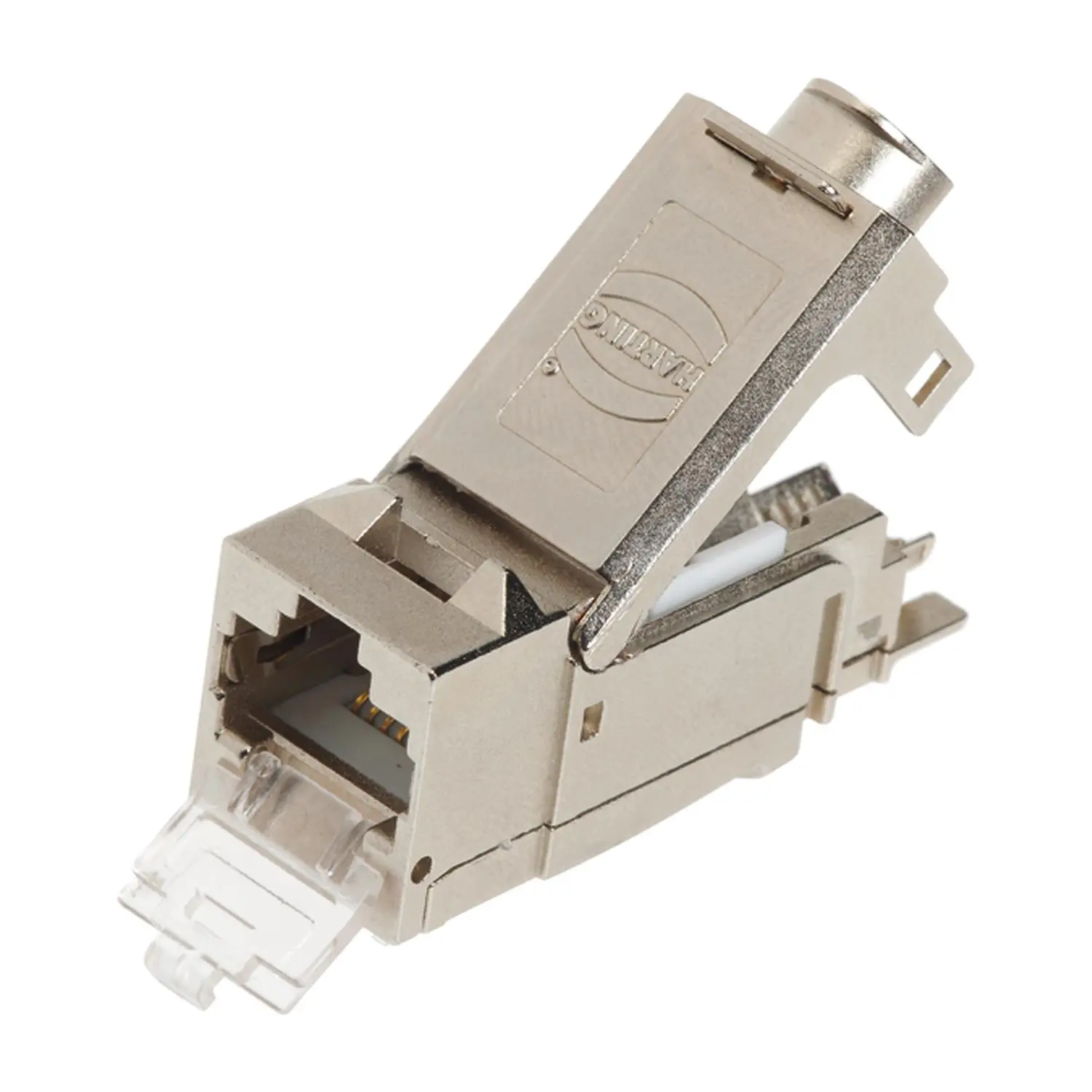 Produktfoto 1 von 20825000001 HARTING Ha-VIS preLink RJ45 Keystone Modul gerade leer