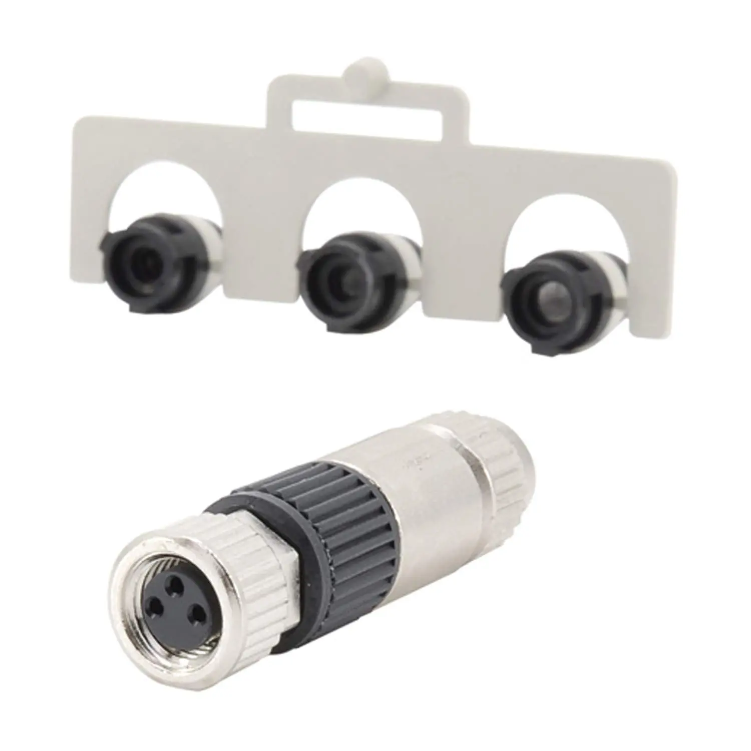 Produktfoto 1 von 21021512305 HARTING M8 Sensorsteckverbinder gerade Buchse Schneidklemmanschluss (IDC-Kontakte), Polzahl 3-polig Kabelabgang gerade, Klemmbereich 2,5mm - 5,1mm