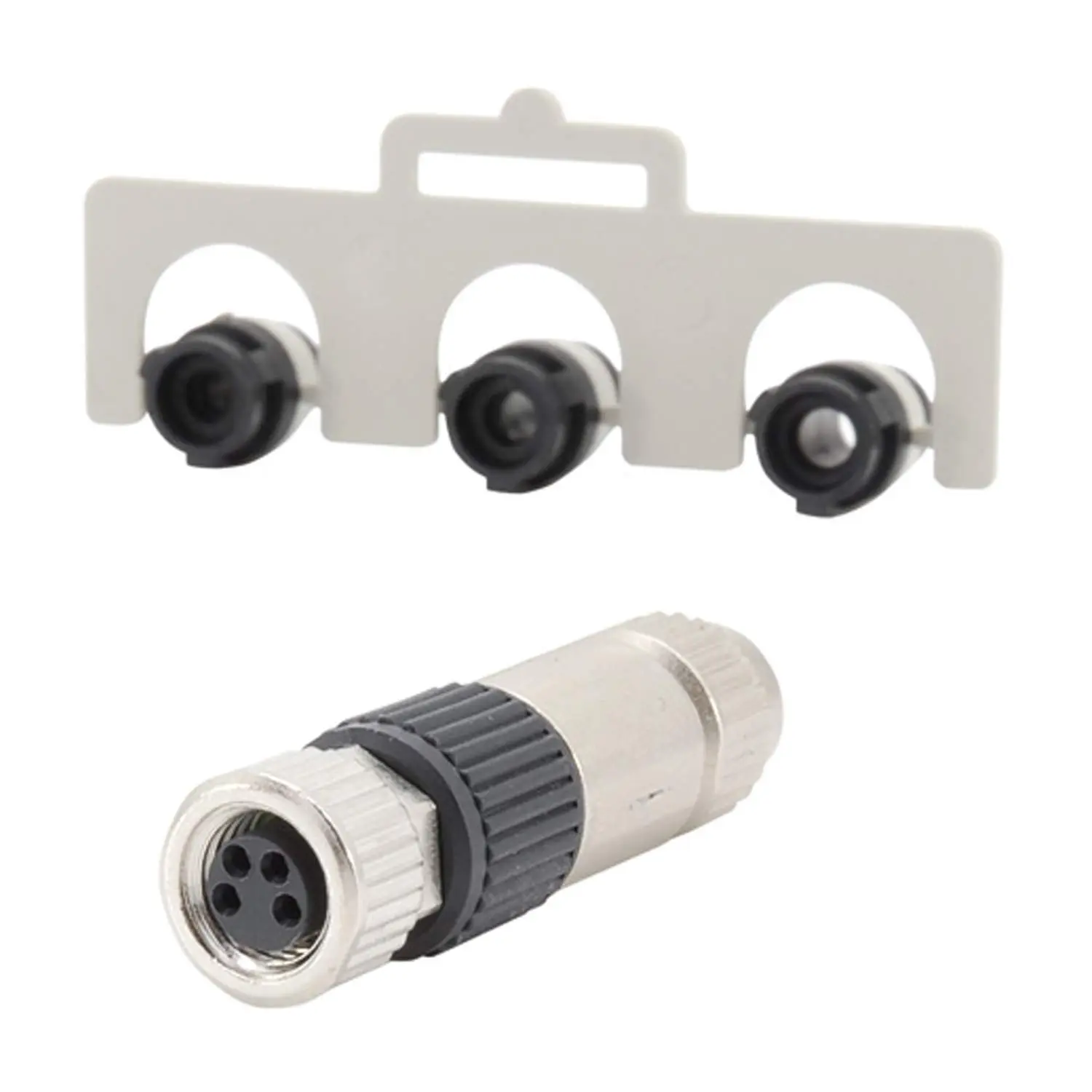 Produktfoto 1 von 21021512405 HARTING M8 Sensorsteckverbinder gerade Buchse Schneidklemmanschluss (IDC-Kontakte), Polzahl 4-polig Kabelabgang gerade, Klemmbereich 2,5mm - 5,1mm