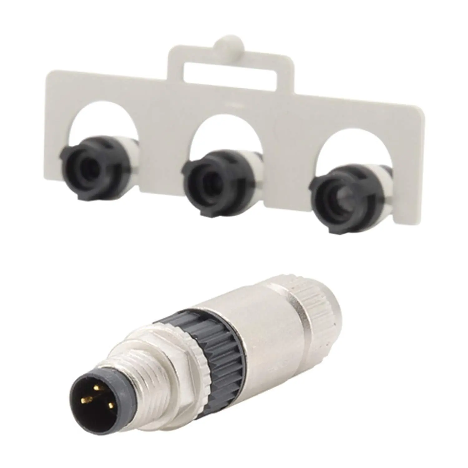 Produktfoto 1 von 21021511305 HARTING M8 Sensorsteckverbinder gerade Stift Schneidklemmanschluss (IDC-Kontakte), Polzahl 3-polig Kabelabgang gerade, Klemmbereich 2,5mm - 5,1mm