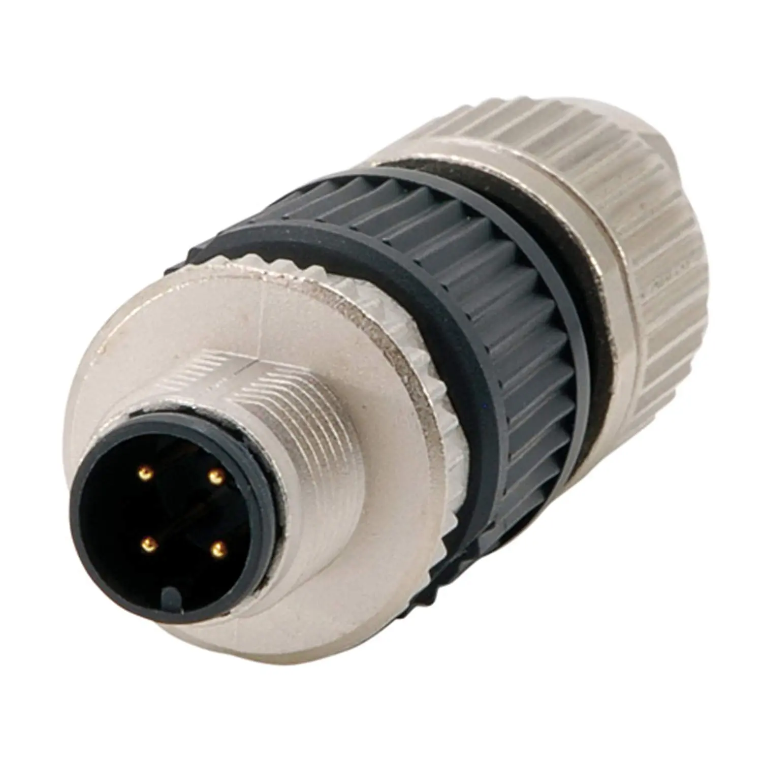 Produktfoto 1 von 21032121305 HARTING M12 Sensorsteckverbinder gerade Stift Schneidklemmanschluss (IDC-Kontakte), Polzahl 4-polig Kabelabgang gerade, Klemmbereich 6,0mm - 8,0mm