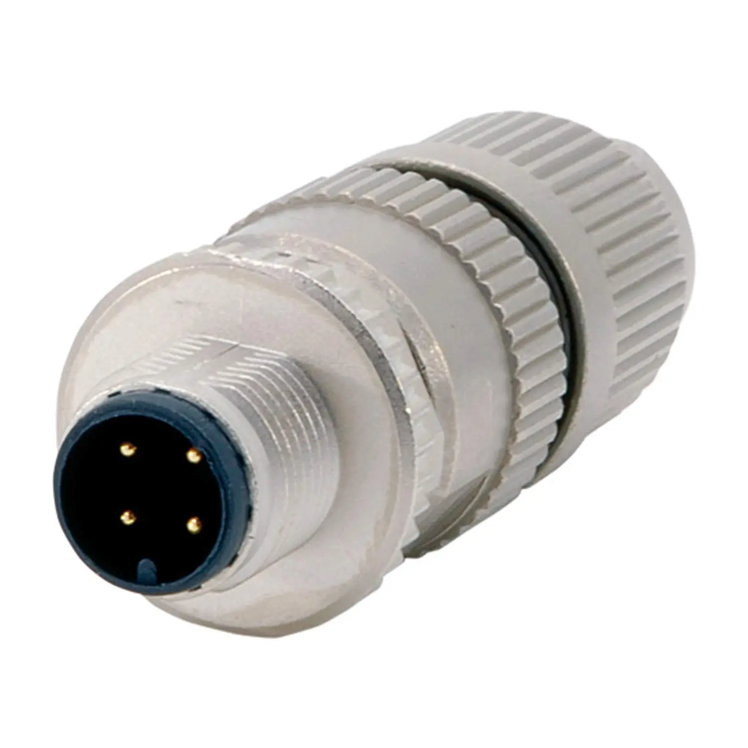 Produktfoto 1 von 21032211405 HARTING M12 Sensorsteckverbinder gerade Stift Schneidklemmanschluss (IDC-Kontakte), Polzahl 4-polig Kabelabgang gerade, Klemmbereich 4,5mm - 8,8mm