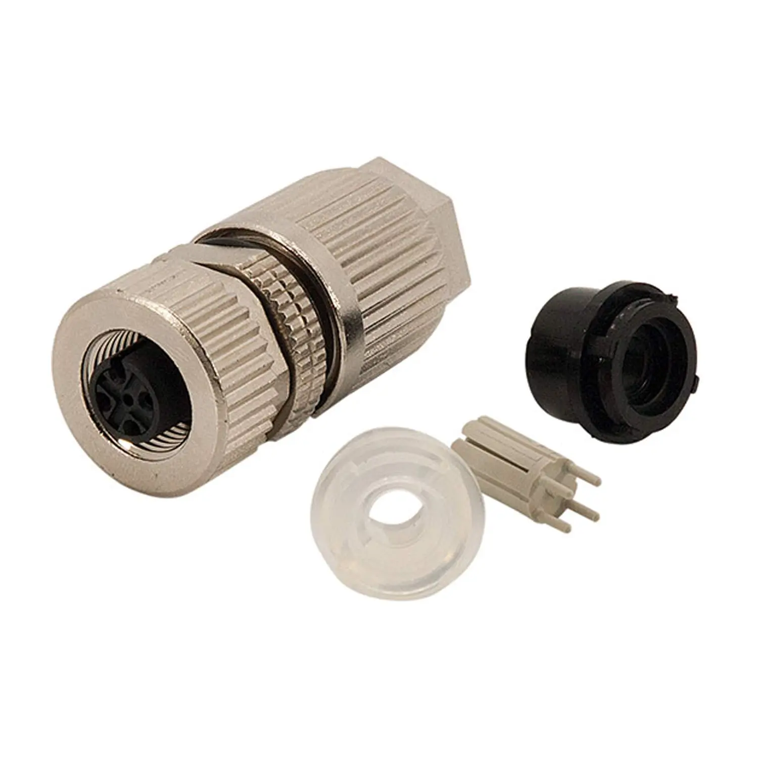 21038122405 HARTING M12 Sensorsteckverbinder gerade Buchse Crimpanschluss, Polzahl 4-polig Kabelabgang gerade, Klemmbereich 4,5mm - 8,8mm