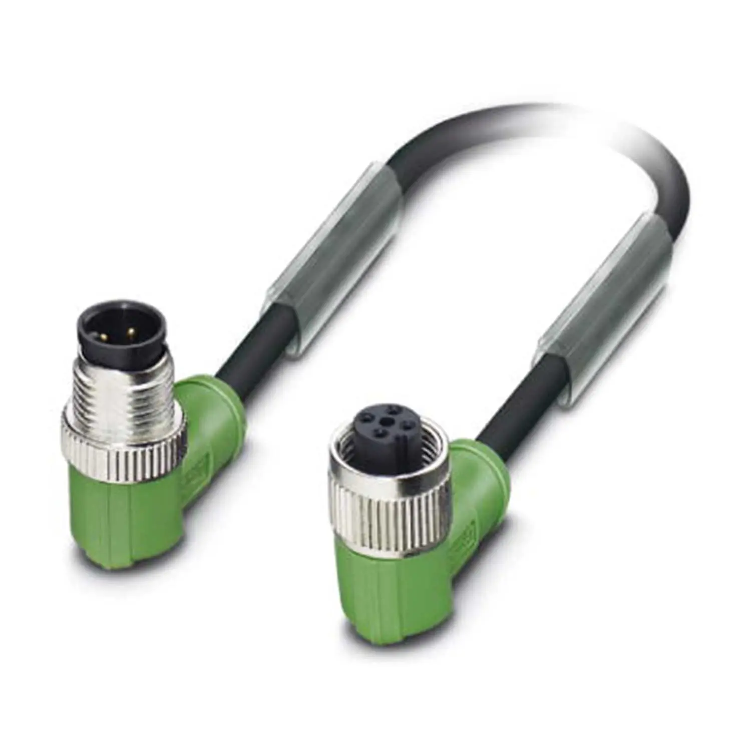 Produktfoto 1 von 223717 Phoenix Contact M12/M12 Verbindungsleitung 1xStift/1xBuchse gewinkelt 4/4-pol. A-Kodierung, 250V, 4A, Aderanzahl 4, Länge 35,0 Meter Bauform Seite 1 1xM12 gewinkelt Stift