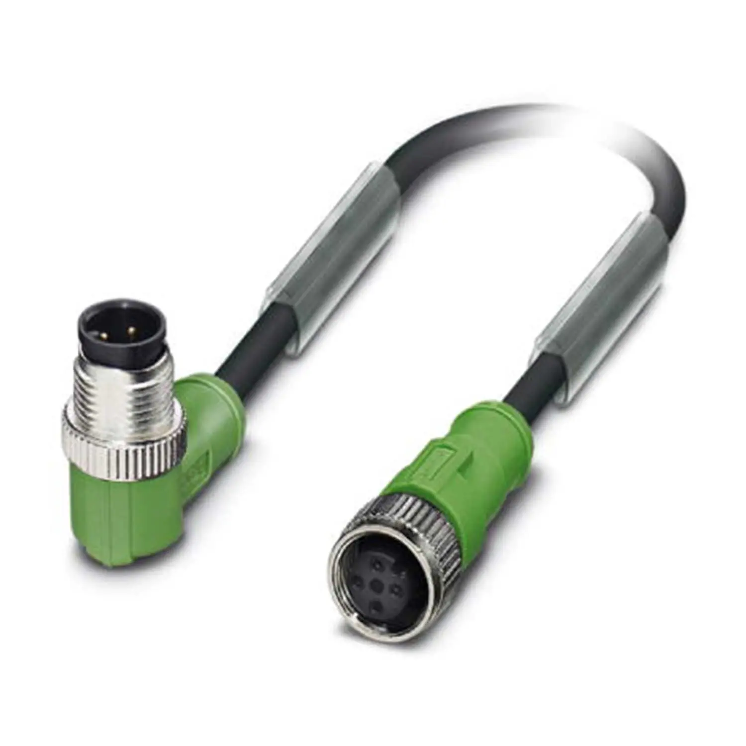 Produktfoto 1 von 223708 Phoenix Contact M12/M12 Verbindungsleitung 1xStift/1xBuchse gewink./gerade 4/4-pol. A-Kodierung, 250V, 4A, Aderanzahl 4, Länge 40,0 Meter Bauform Seite 1 1xM12 gewinkelt Stift