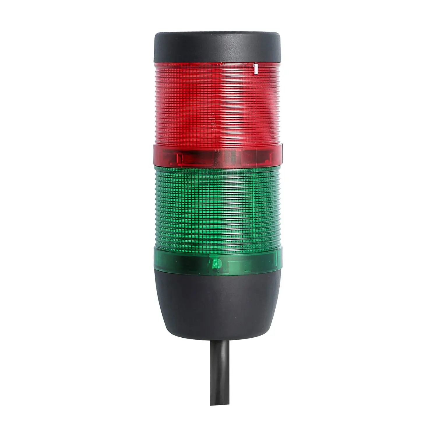 Produktfoto 1 von 135187 STEX24 Signalsäule grün-rot, 70mm, 24V AC/DC, LED-Dauerlicht Kabel 2,5 Meter, SS70-OB2/24 149 Anschlusstechnik: Anschlusskabel