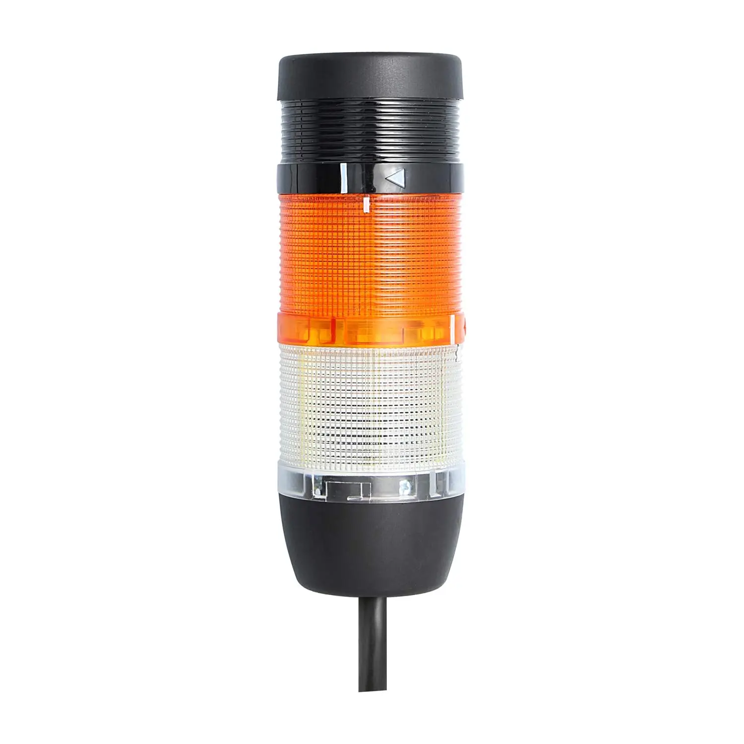 Produktfoto 1 von 135246 STEX24 Signalsäule weiß-gelb, 70mm, 24V AC/DC, LED-Dauerlicht mit Summer, Kabel 2,5 Meter, SS70-B2/24 146 Lautstärke 90 db