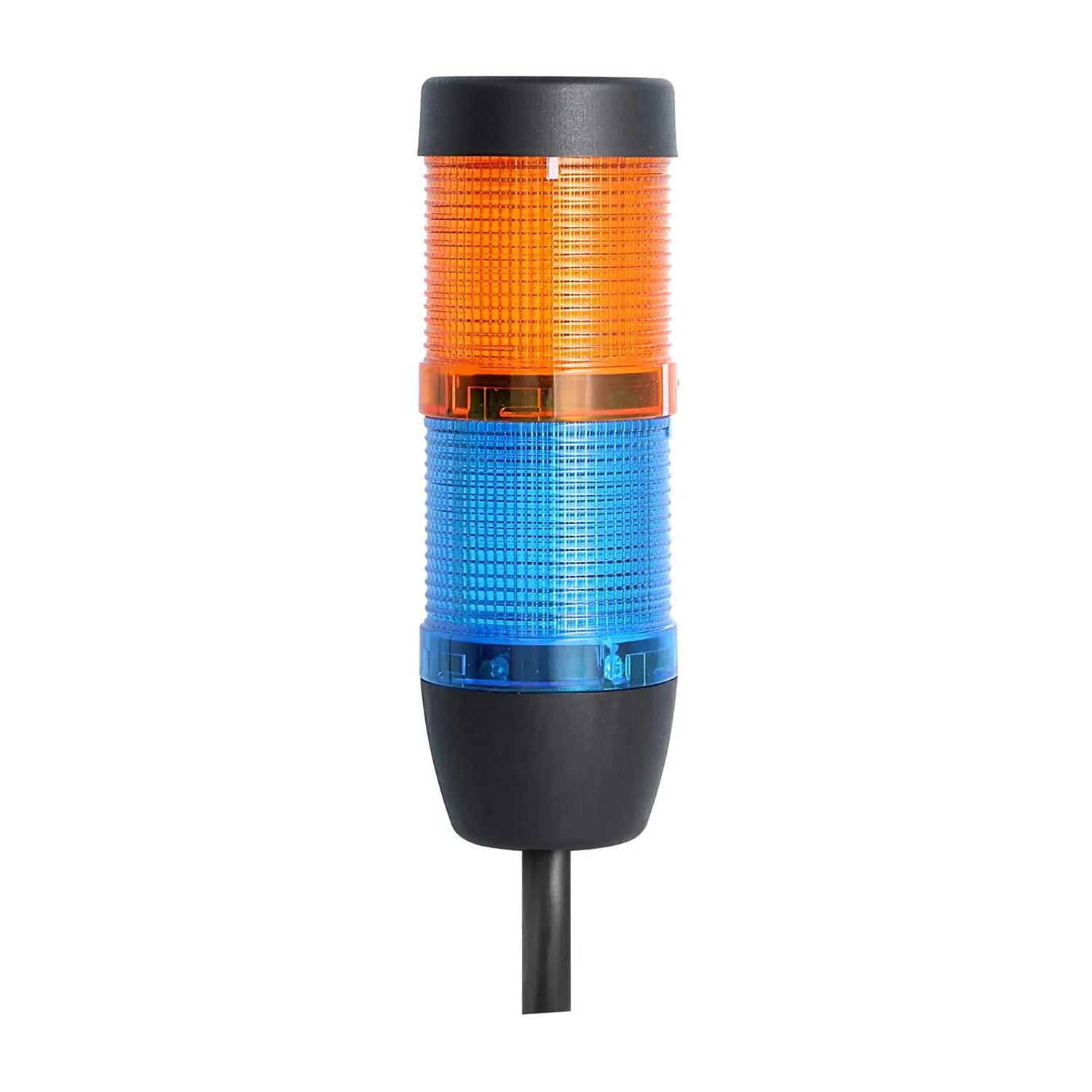 Produktfoto 1 von 135314 STEX24 Signalsäule blau-gelb, 50mm, 24V AC/DC, LED-Blinklicht Kabel 10,0 Meter, SS50-OB2/24 173 Anschlusstechnik: Anschlusskabel