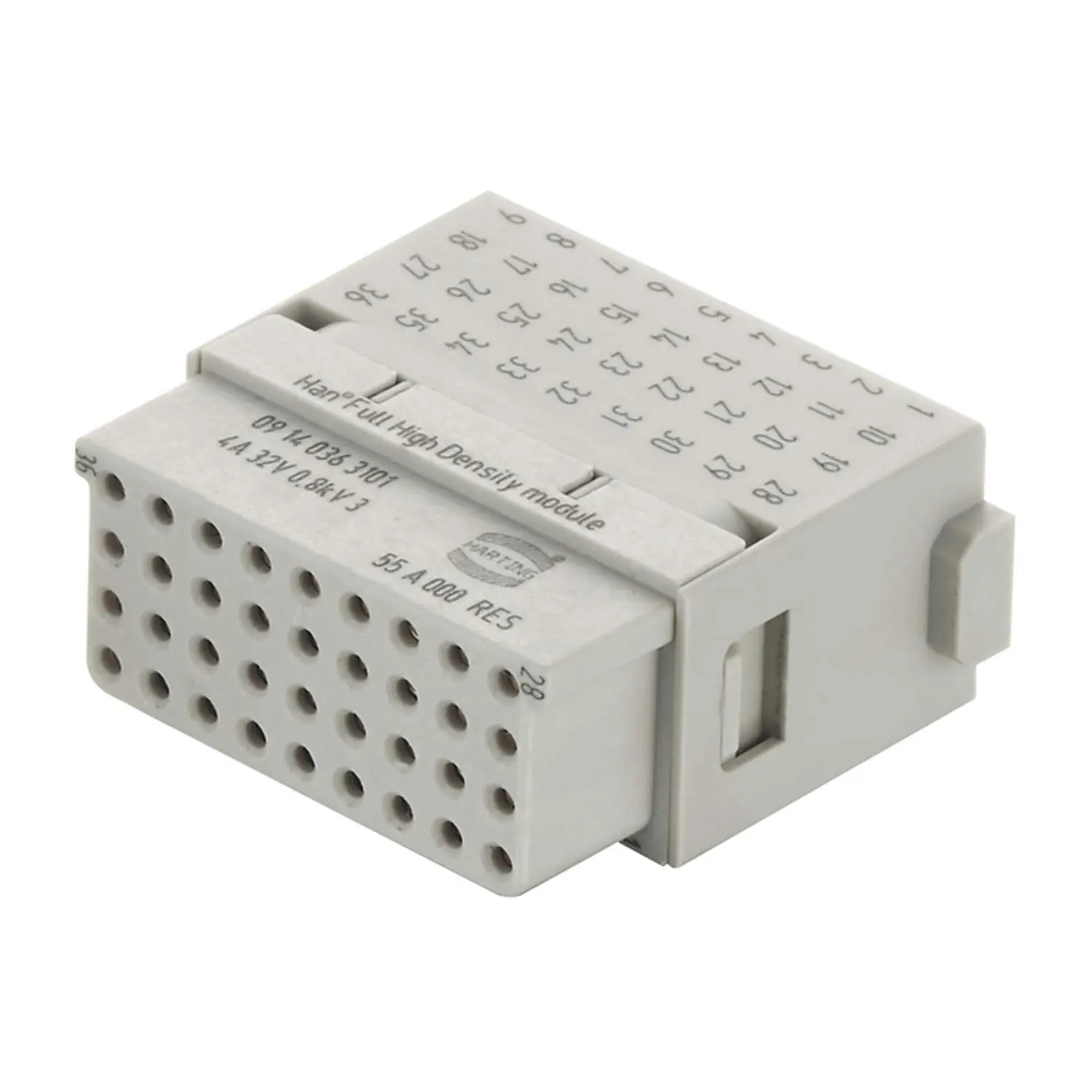 09140363101 HARTING Han Full HD Modul Buchseneinsatz (F) Crimpanschluss, 36-polig+Schirmung 32V, 4A