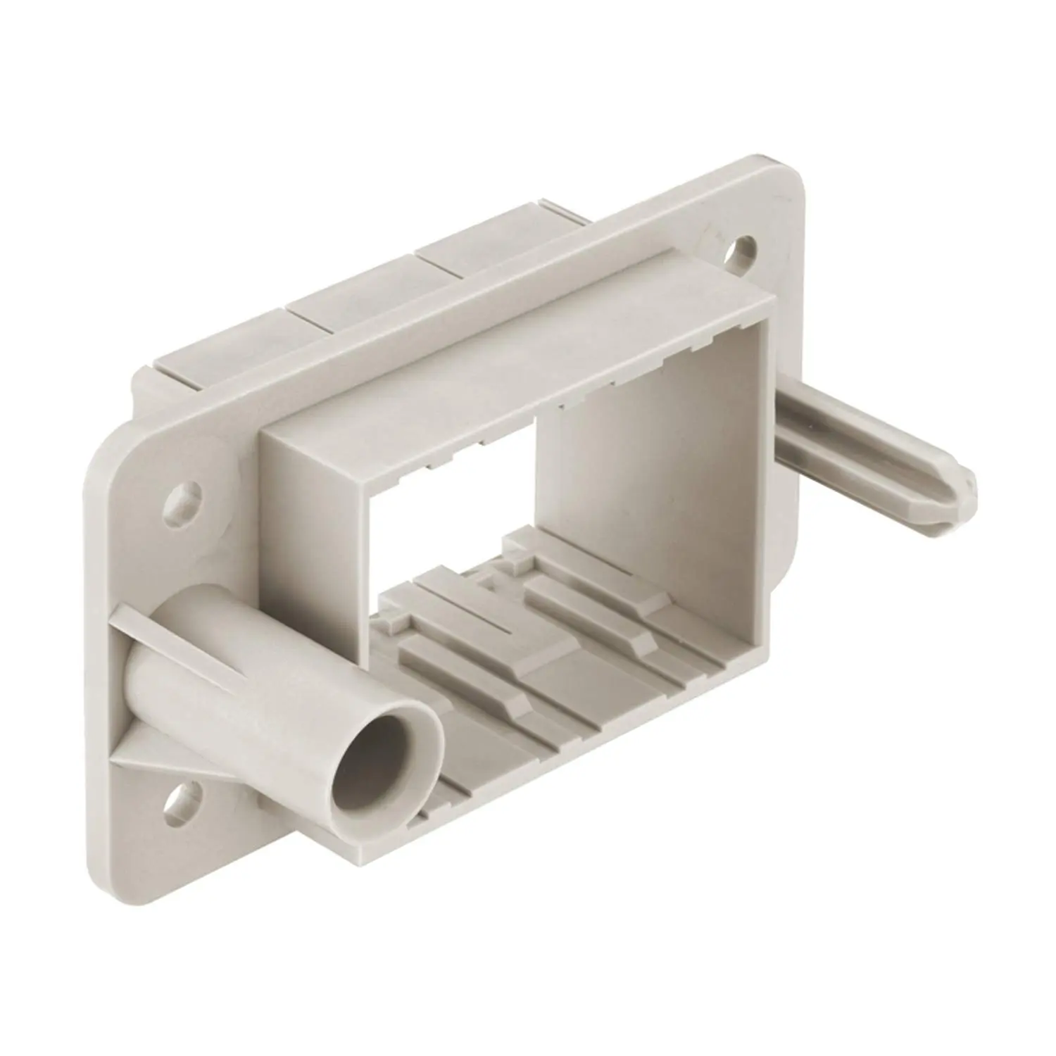 Produktfoto 1 von 09140101711 HARTING Han Andockrahmen, fest montiert, 3 Module (F) Temperaturbereich -40°C bis 125°C Steckzyklen >=10000, Schutzart IP20