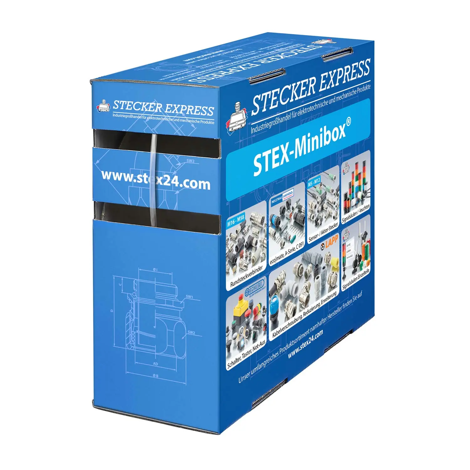 Produktfoto 1 von 136375 STEX24 Schrumpfschlauch 2:1, Minibox mit 25,0m, transparent 1,6/0,8mm, 1/16 Zoll, WSB2 Schrumpftemperatur mind. 95°C, vollständig bei mind. 105°C