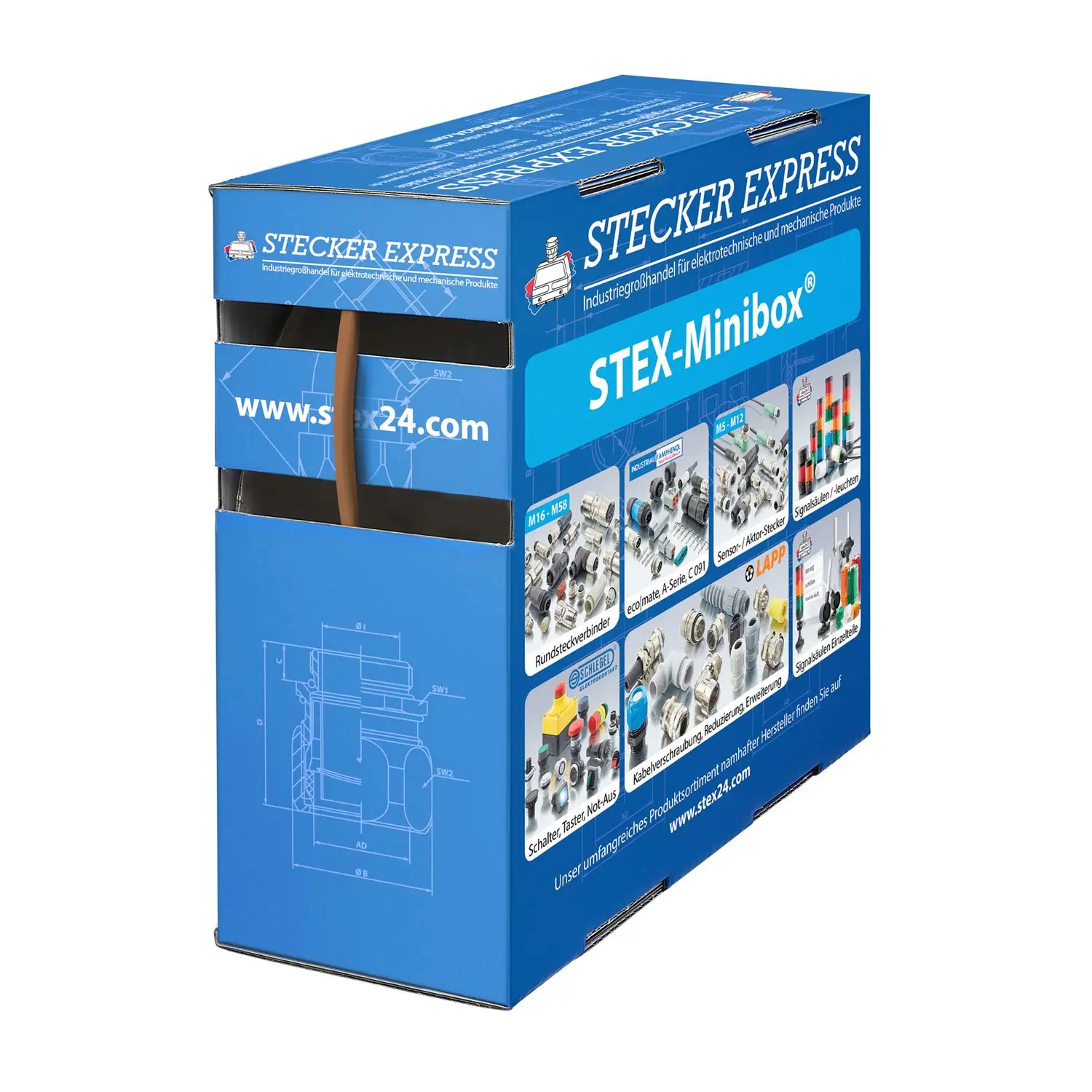 Produktfoto 1 von 136373 STEX24 Schrumpfschlauch 2:1, Minibox mit 25,0m, braun 3,2/1,6mm, 1/8 Zoll, WSB2 Schrumpftemperatur mind. 70°C, vollständig bei mind. 100°C