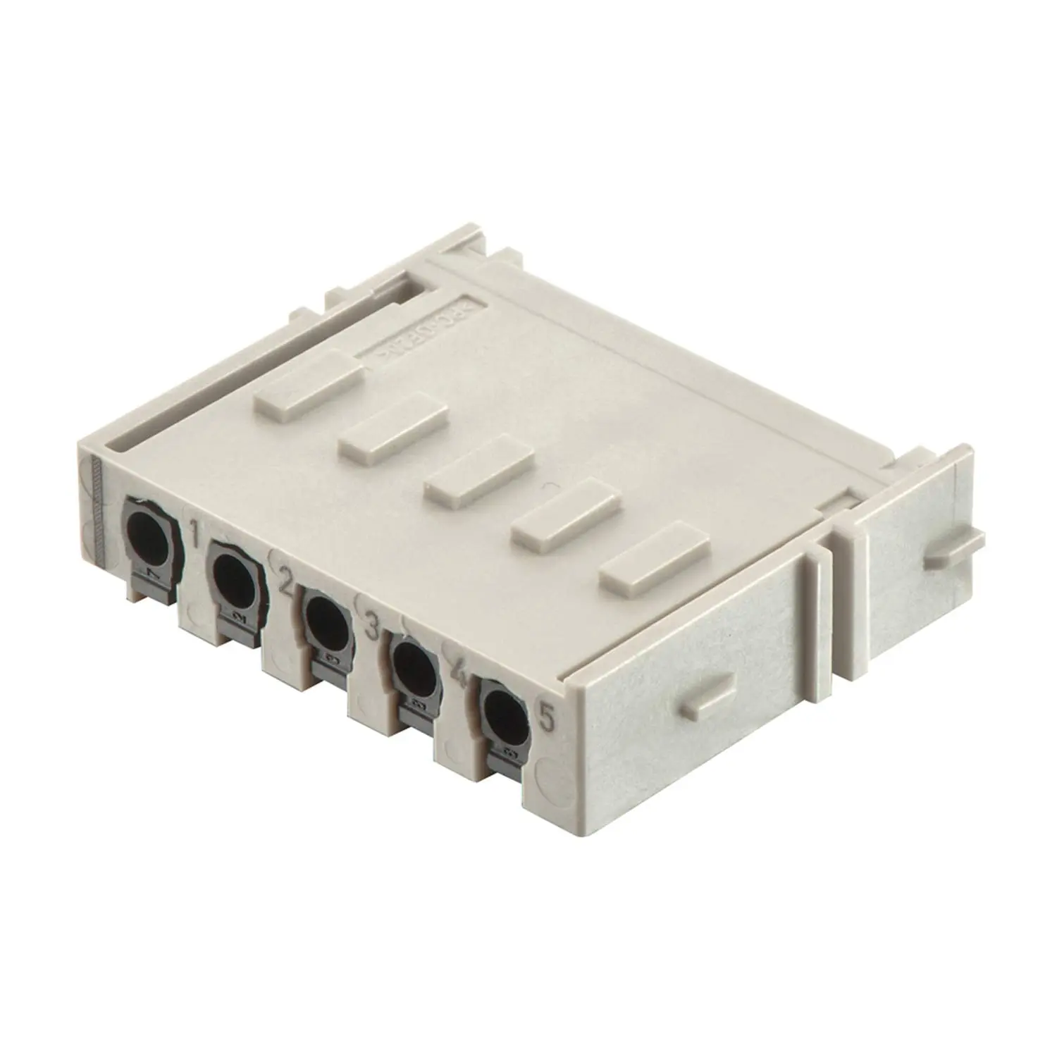 Produktfoto 1 von 11051052634 HARTING Han-Yellock Modul Stifteinsatz (M) Quick-Lock-Anschluss, 5-polig 500V, 10A