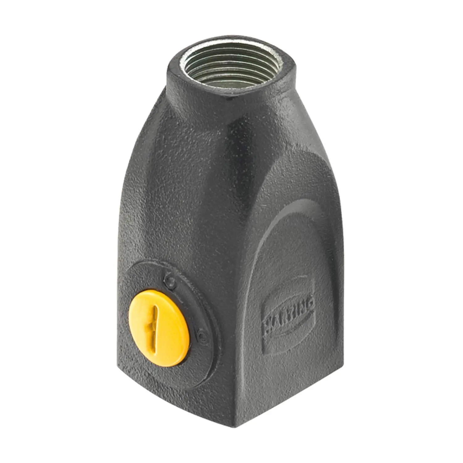 Produktfoto 1 von 11200031400 Harting Han-Yellock 10 Tüllengehäuse, 1xM20 gerader Kabelabgang, Druckknopfverriegelung