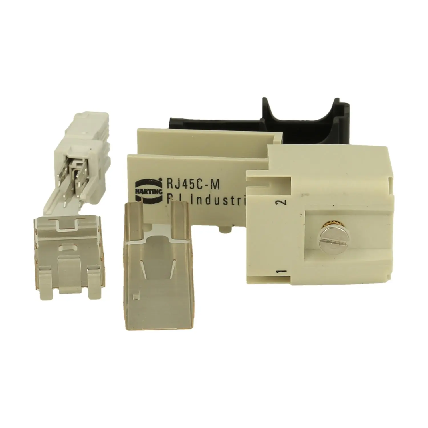 Produktfoto 1 von 09120033013 HARTING Han Brid-RJ45 C Kat 5 Stifteinsatz (M) Schneidklemmanschluss (IDC-Kontakte), 6-polig 2/4 24V, 10A