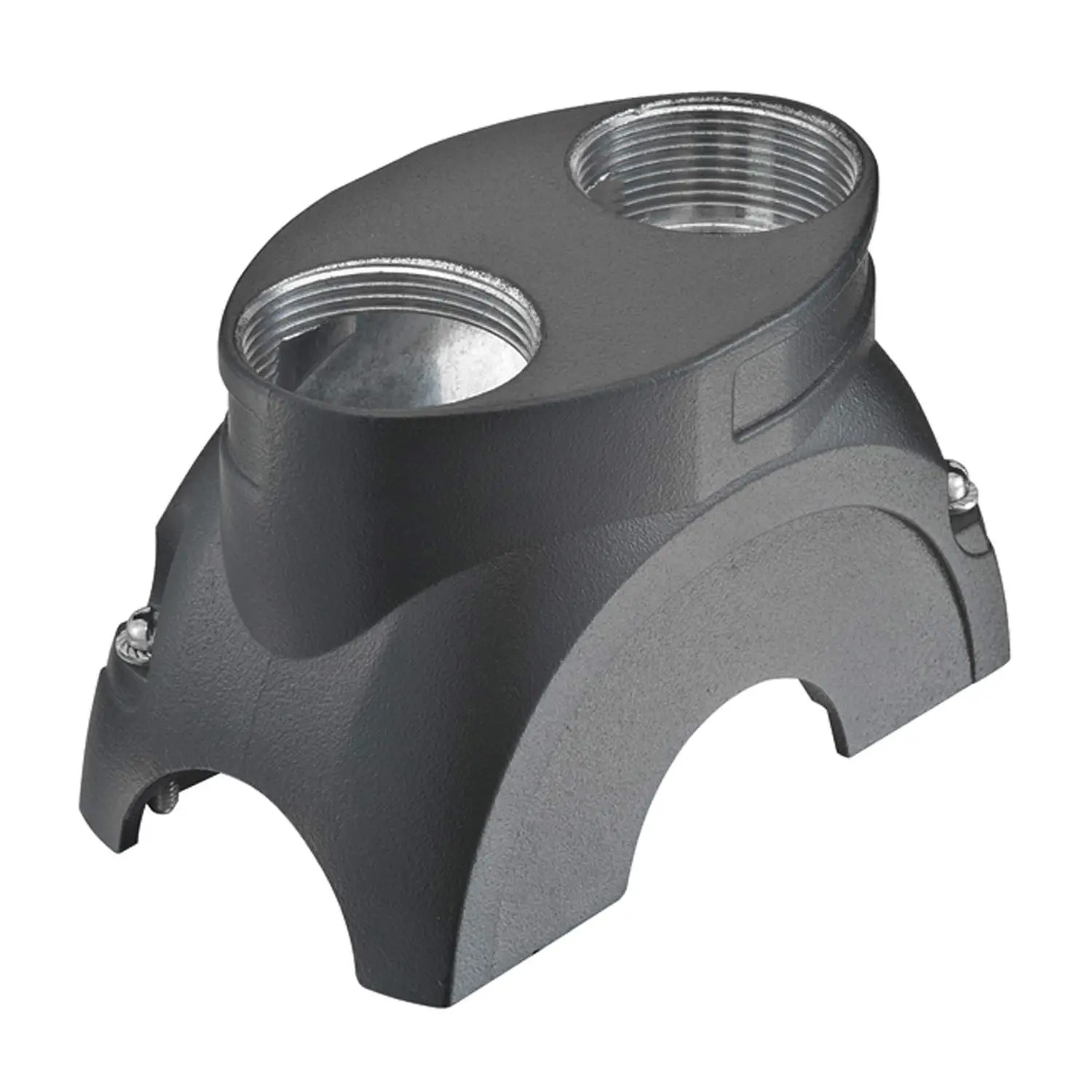 Produktfoto 1 von 11126001411 Harting Han-Yellock 60 Haube, 2xM25 gerader Kabelabgang, Druckknopfverriegelung