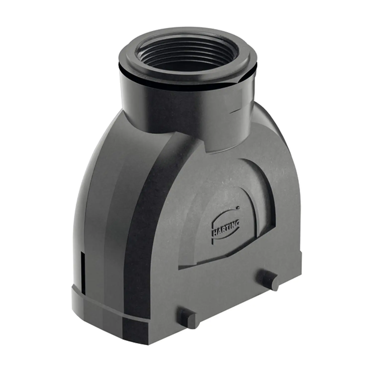 Produktfoto 1 von 19430160428 Harting Han ECO 16B Tüllengehäuse ohne Kabelverschraubung, 1xM40 gerader Kabelabgang, für 2 Bügel (am Unterteil)