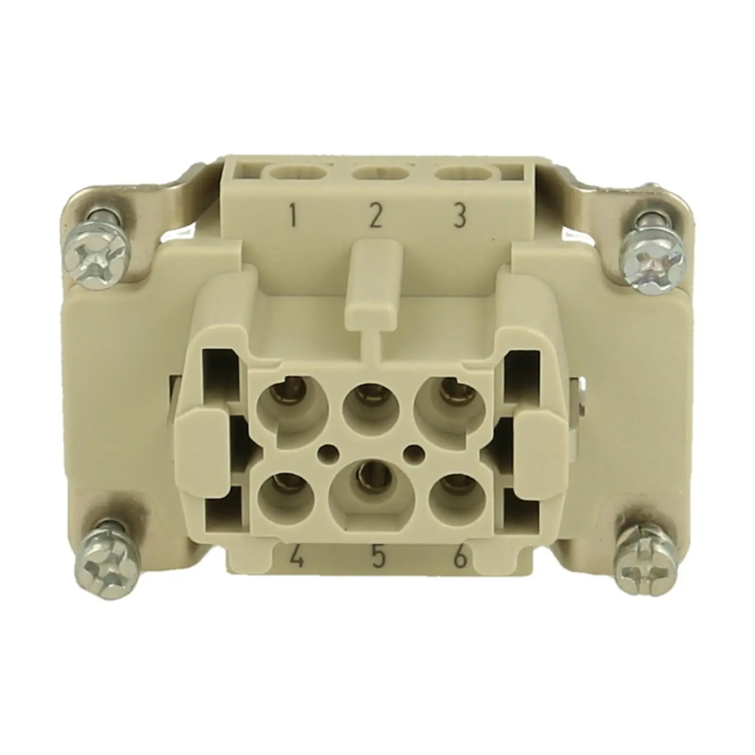 Produktfoto 1 von 09360062701 HARTING Han 6Ex Buchseneinsatz (F) Schraubanschluss, 6-polig+PE 90V, 16A