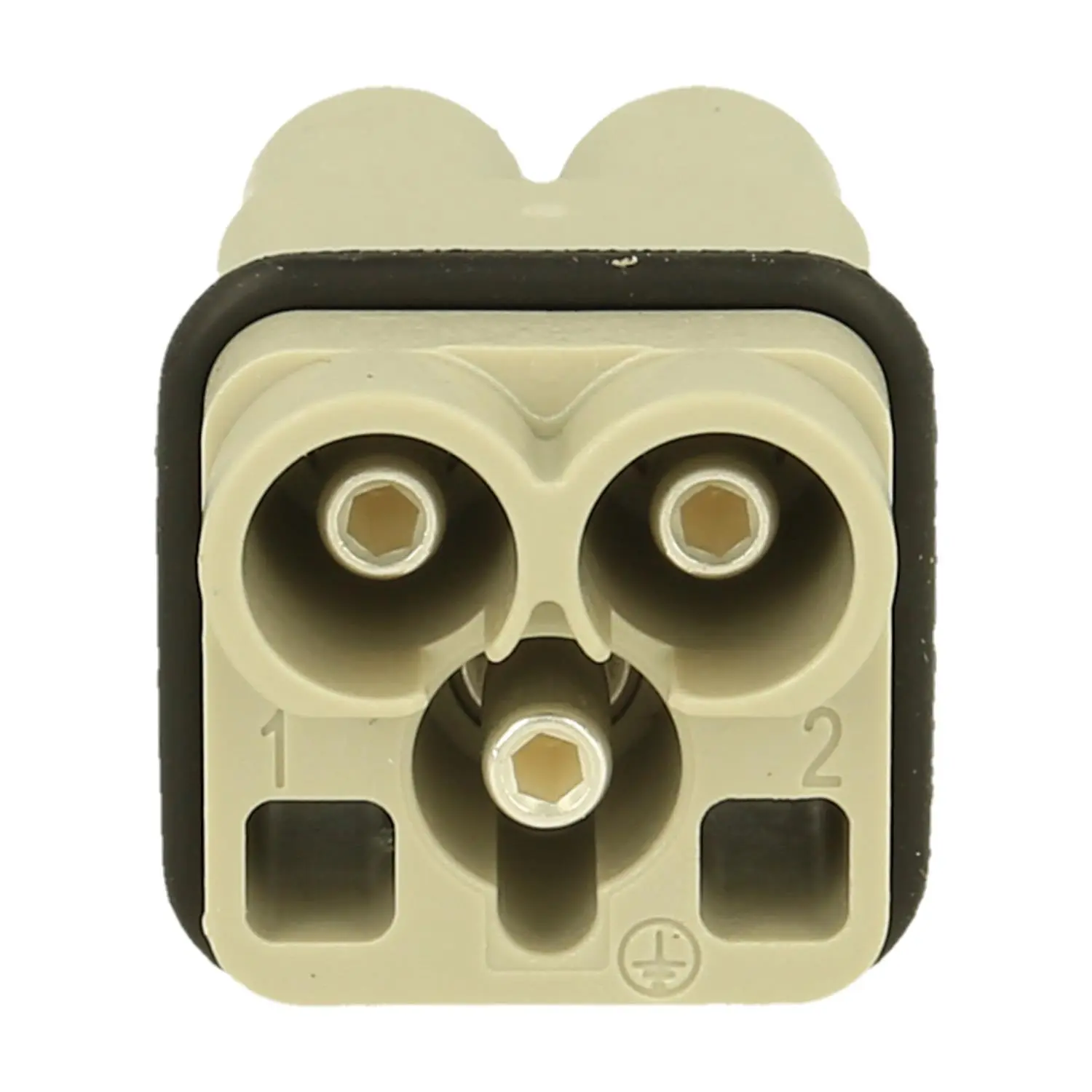 09120022655 HARTING Han Q2/0 Stifteinsatz (M) Axialschraubanschluss, 2-polig+PE 400V, 40A