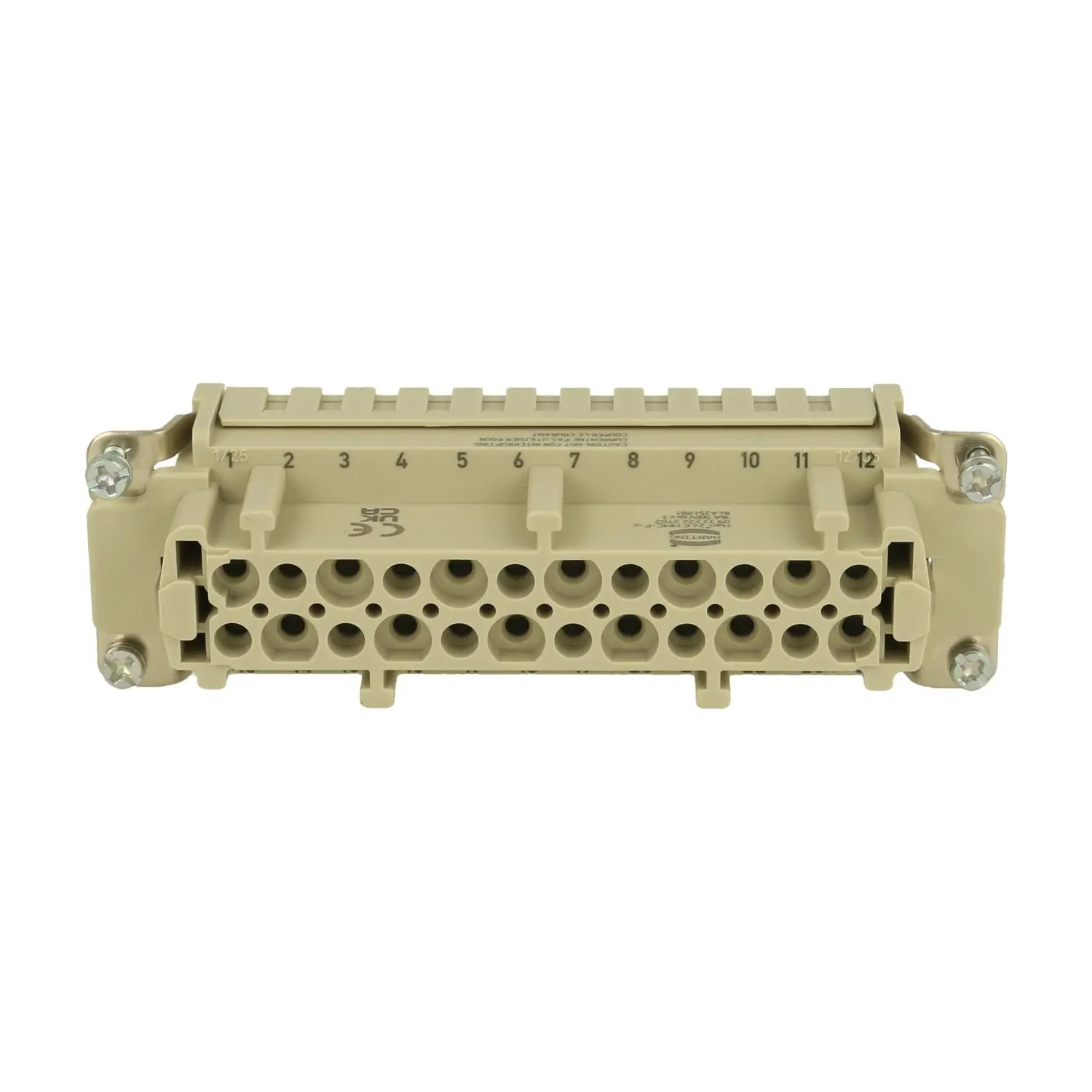 Produktfoto 1 von 09332242702 HARTING Han 24E HMC Buchseneinsatz (F) Crimpanschluss, 24-polig+PE 500V, 16A