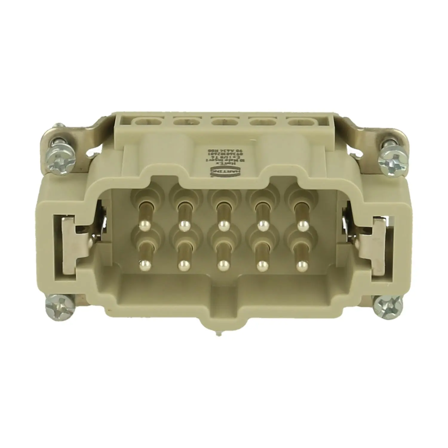 Produktfoto 1 von 09360102601 HARTING Han 10Ex Stifteinsatz (M) Schraubanschluss, 10-polig+PE 90V, 16A