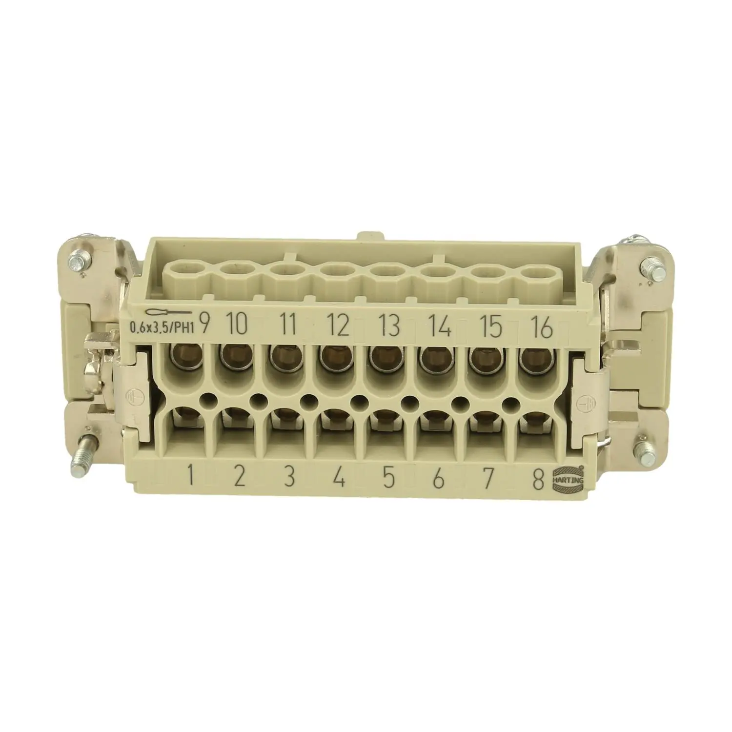 Produktfoto 1 von 09360162701 HARTING Han 16Ex Buchseneinsatz (F) Schraubanschluss, 16-polig+PE 90V, 16A