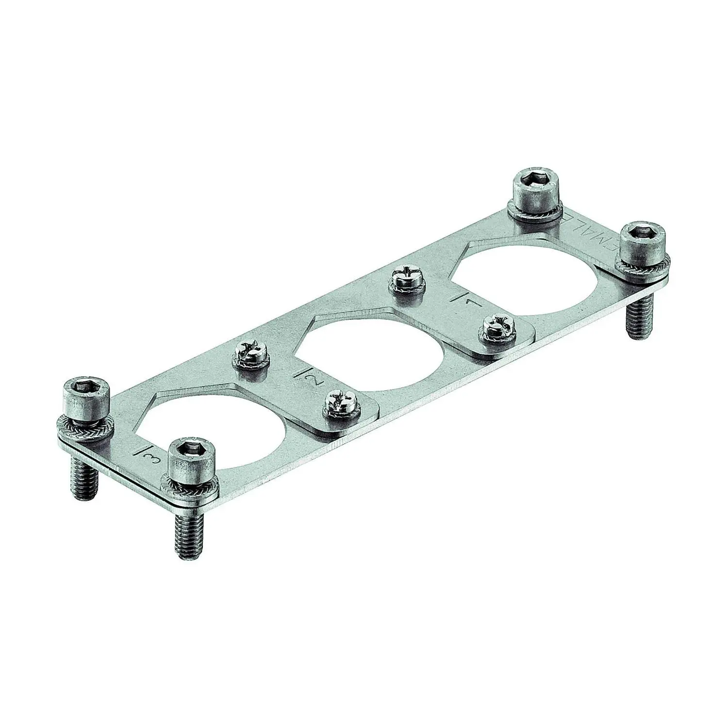 Produktfoto 1 von 09110009957 Harting Han HPR Halterahmen enlarged, Baugröße 24B Stift, für 3 HC-Module 350 Werkstoff Metall