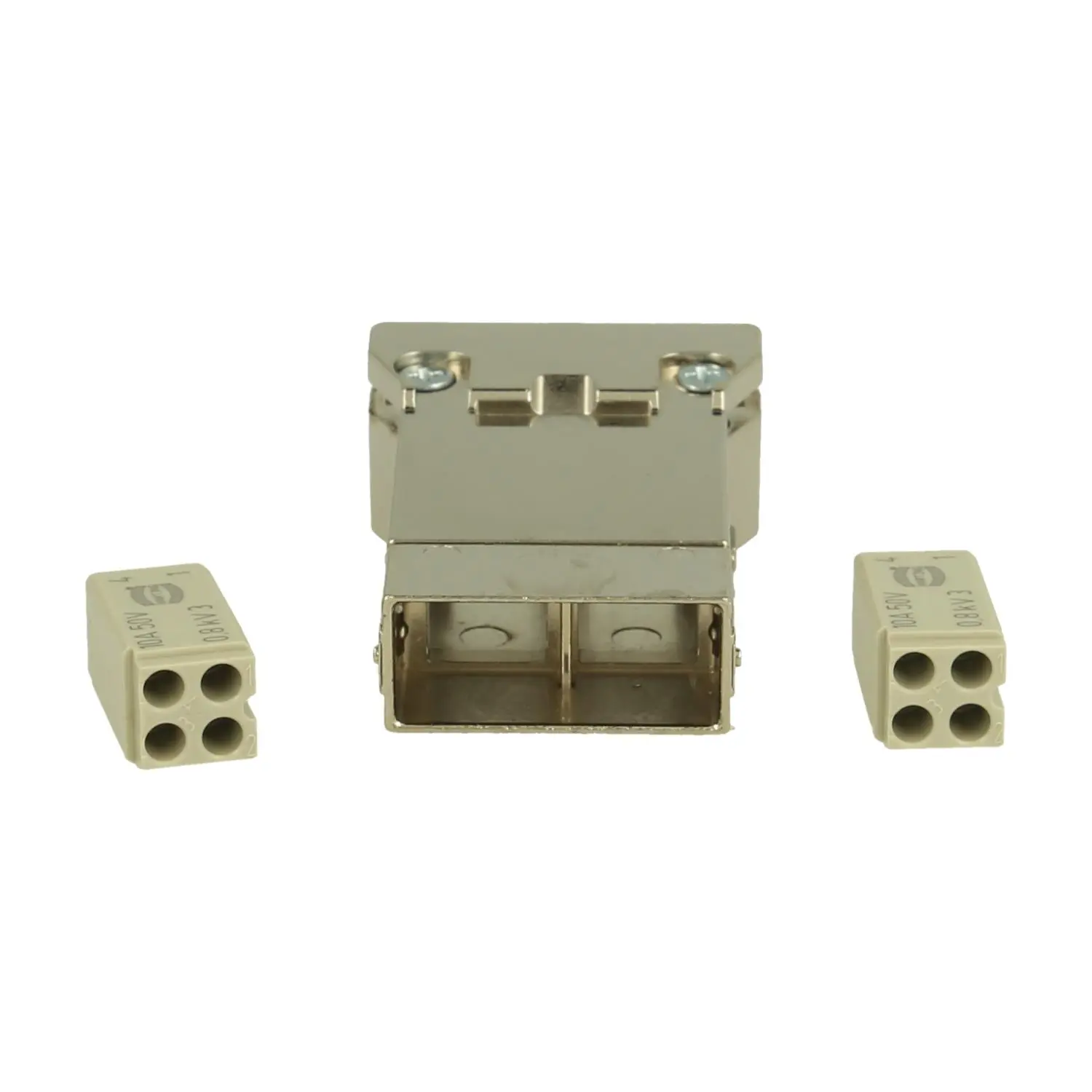 Produktfoto 1 von 09142083016 HARTING Han HMC MegaBit Modul für 2 Kabel Stifteinsatz (M) Crimpanschluss, 8-polig+Schirmung 50V, 10A