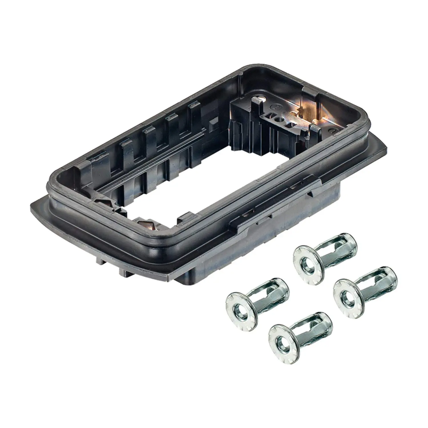 Produktfoto 1 von 11136000302 HARTING Han-Yellock 60 Outdoor Anbaugehäuse incl. Wanddübel für Druckknopfverriegelung