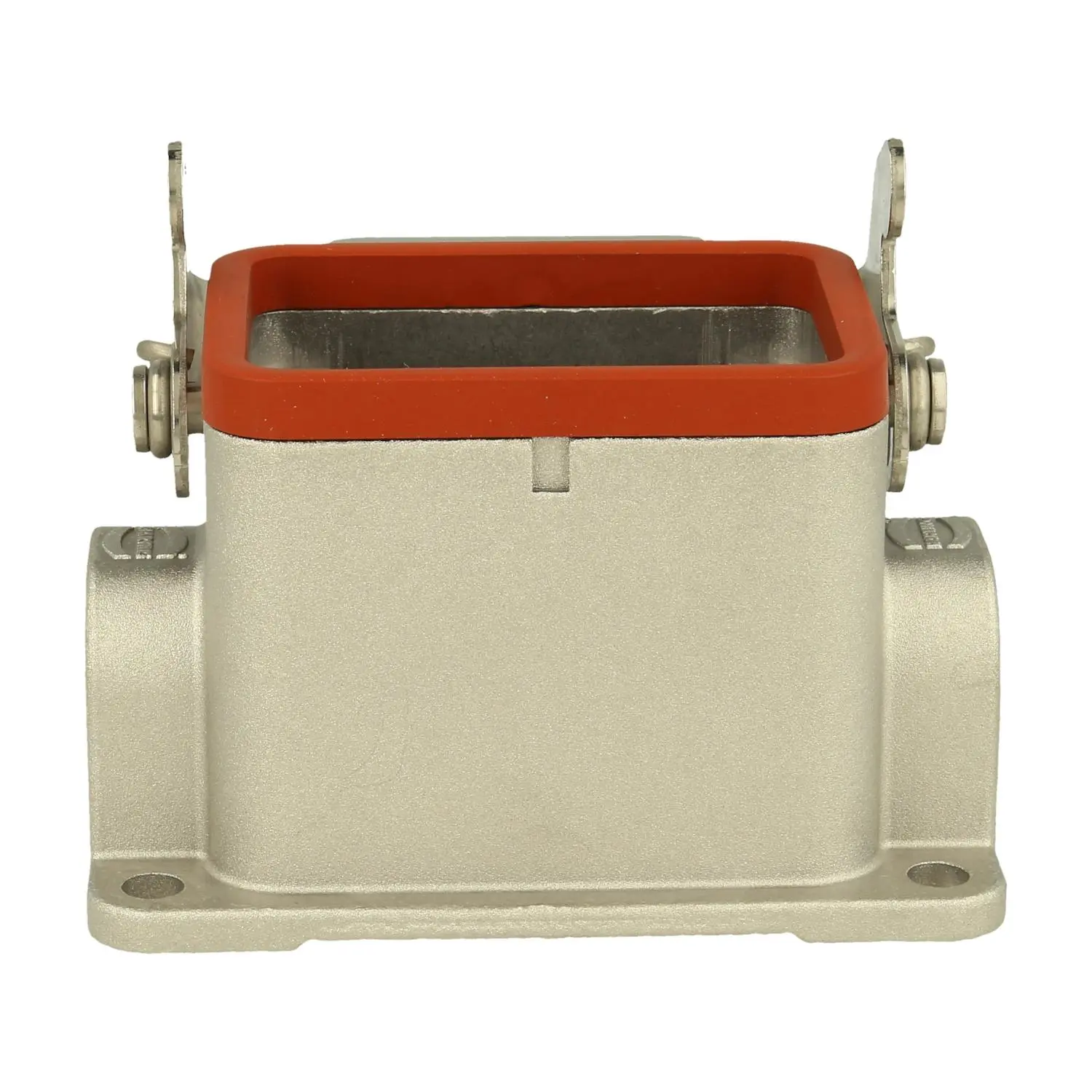 Produktfoto 1 von 19628061291 Harting Han 6B High Temp Sockelgehäuse niedrig, 1xM20 seitlicher Kabelabgang, mit 1 Längsbügel
