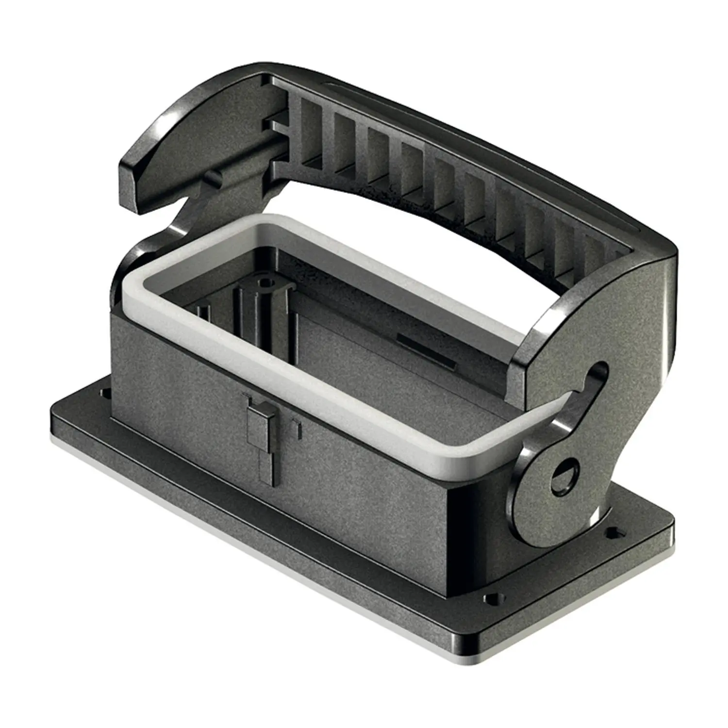 Produktfoto 1 von 19432160340 Harting Han ECO Outdoor 16B Anbaugehäuse mit Halterahmen mit 1 Längsbügel