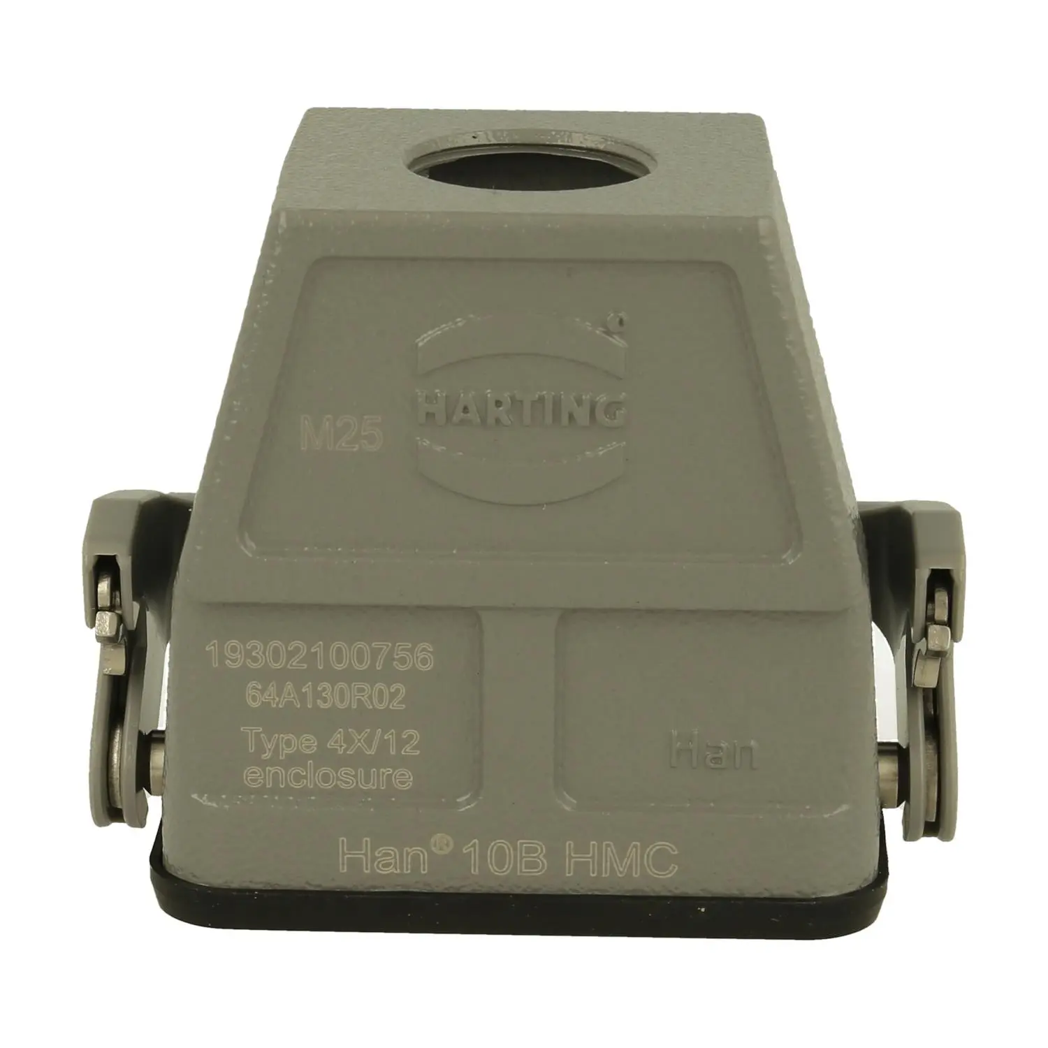 Produktfoto 1 von 19302100756 Harting Han 10B HMC Kupplungsgehäuse hoch, 1xM25 gerader Kabelabgang, mit 1 Längsbügel