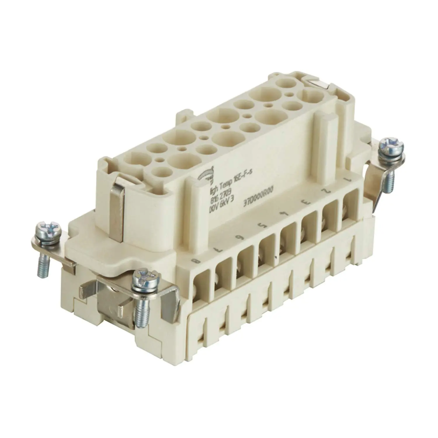 Produktfoto 1 von 09338162703 HARTING Han High Temp 16E Buchseneinsatz (F) Schraubanschluss, 16-polig+PE 500V, 16A